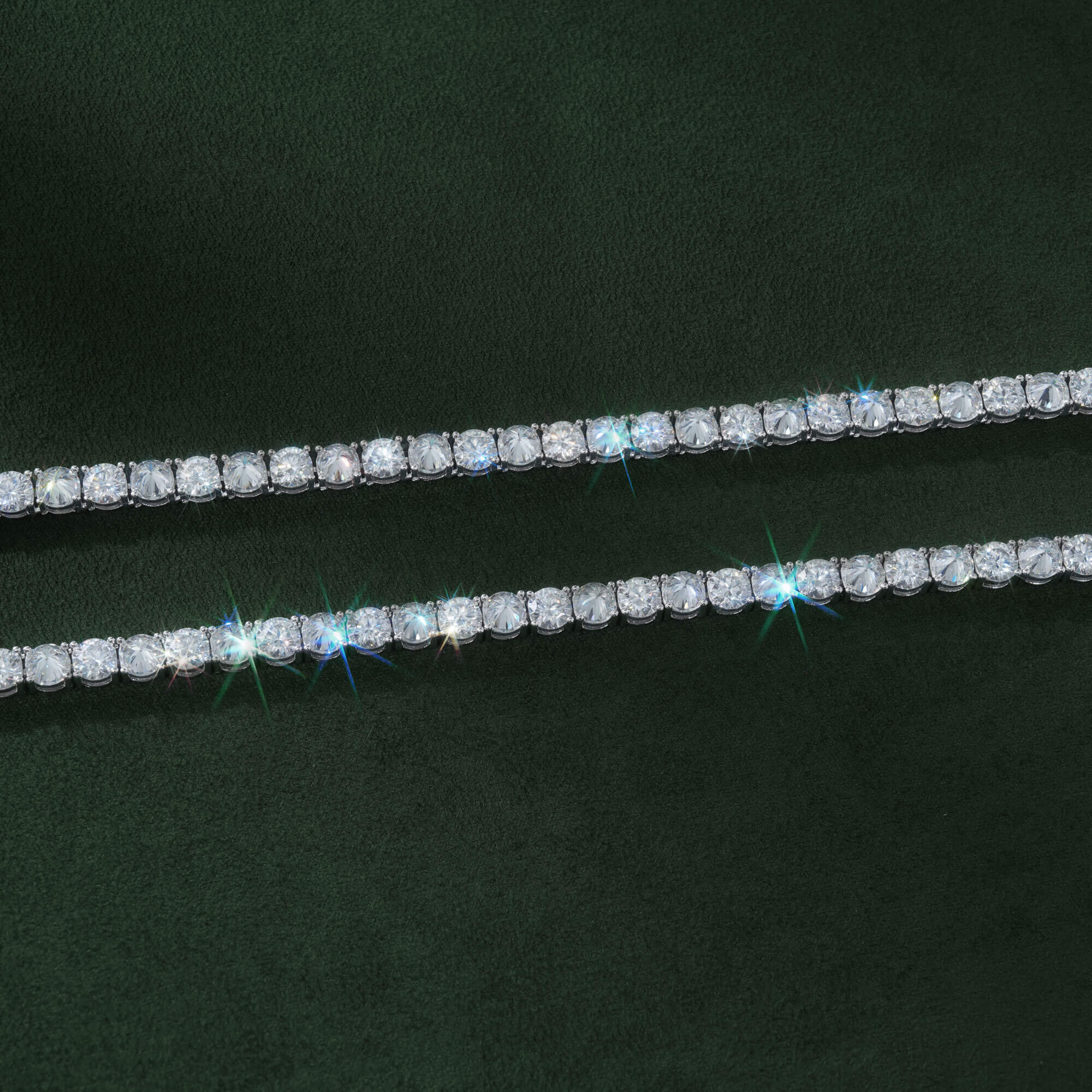 Iced Out Reverse-Set VVS Moissanite Tennis Chain