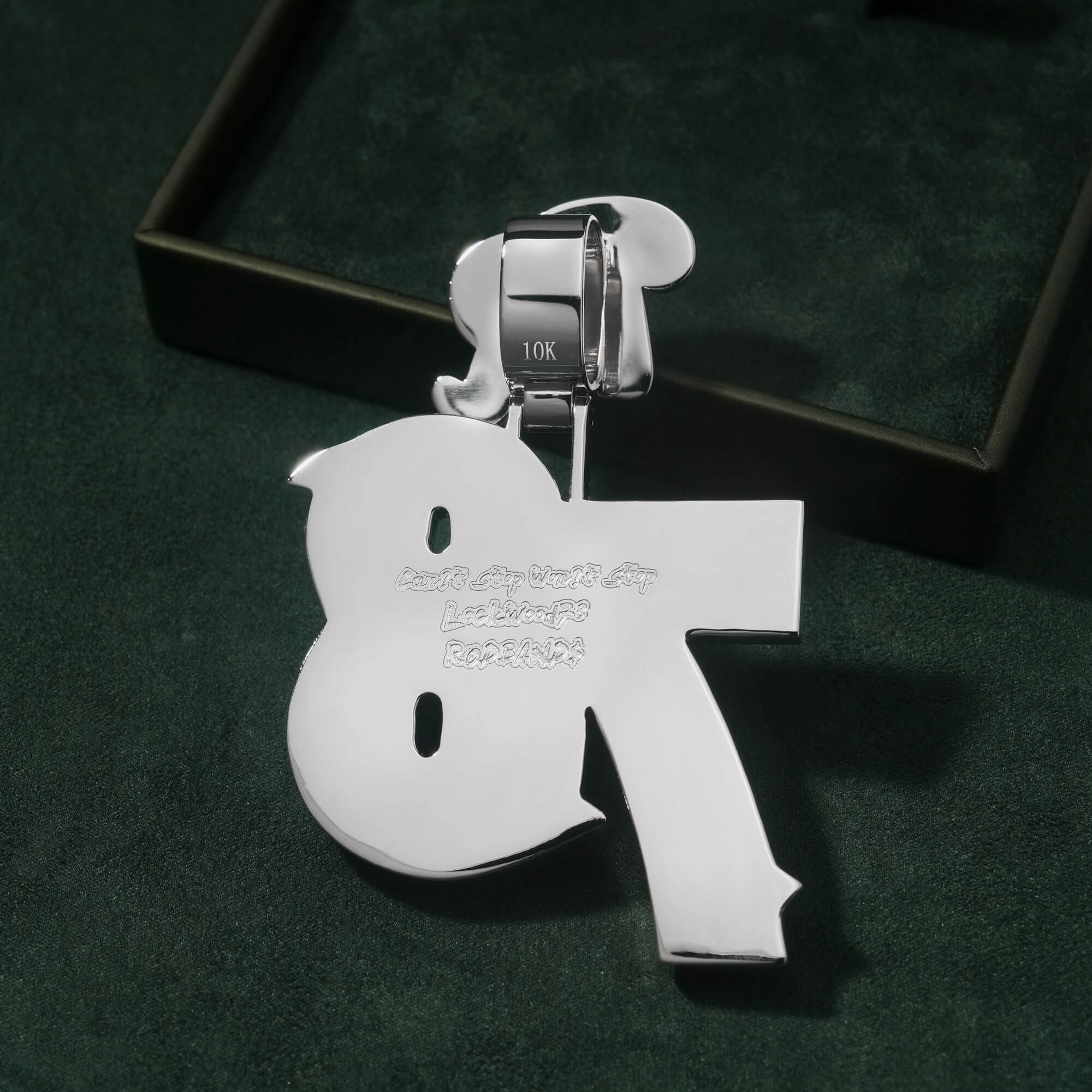 Heavy Iced 78 Number Pendant Drip Flooded Moissanite Bling Statement Charm – alternate product view 4