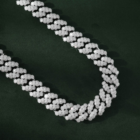 21MM Dog Paw VVS Moissanite Cuban Link Chain