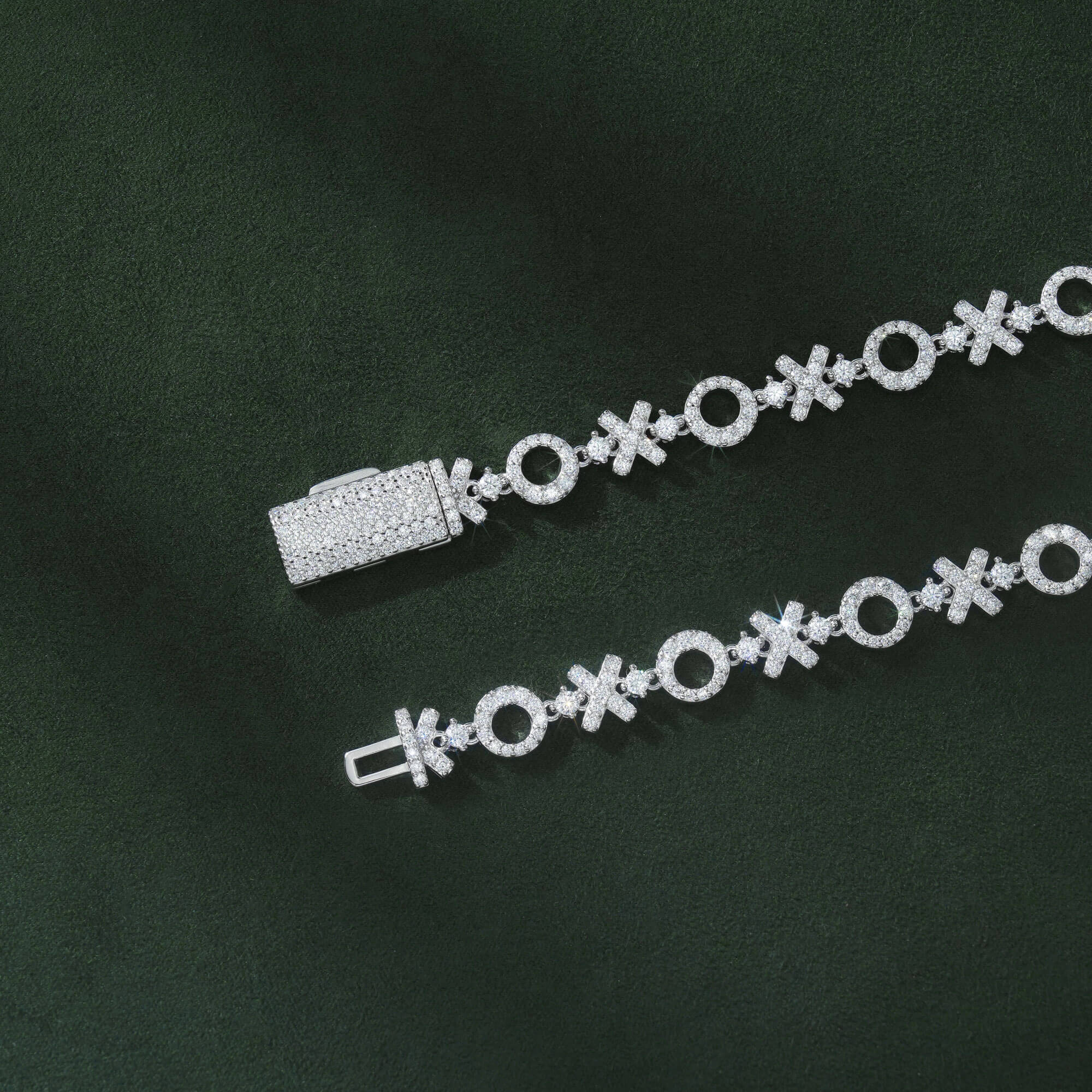8MM Iced Out XO VVS Moissanite Bracelet – alternate product view 3