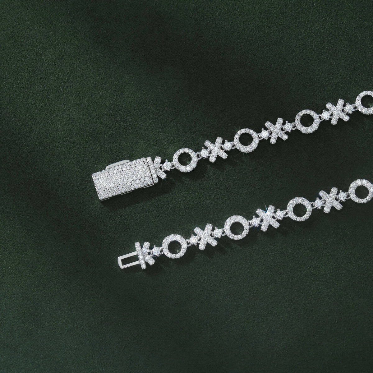 8MM Iced Out XO VVS Moissanite Bracelet – alternate product view 3