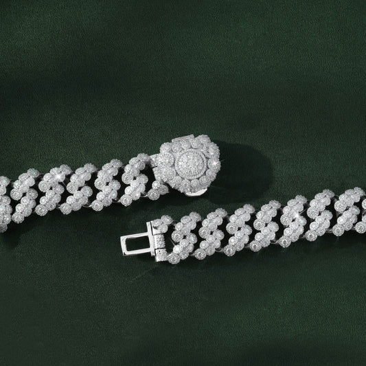 21MM Dog Paw VVS Moissanite Cuban Link Chain