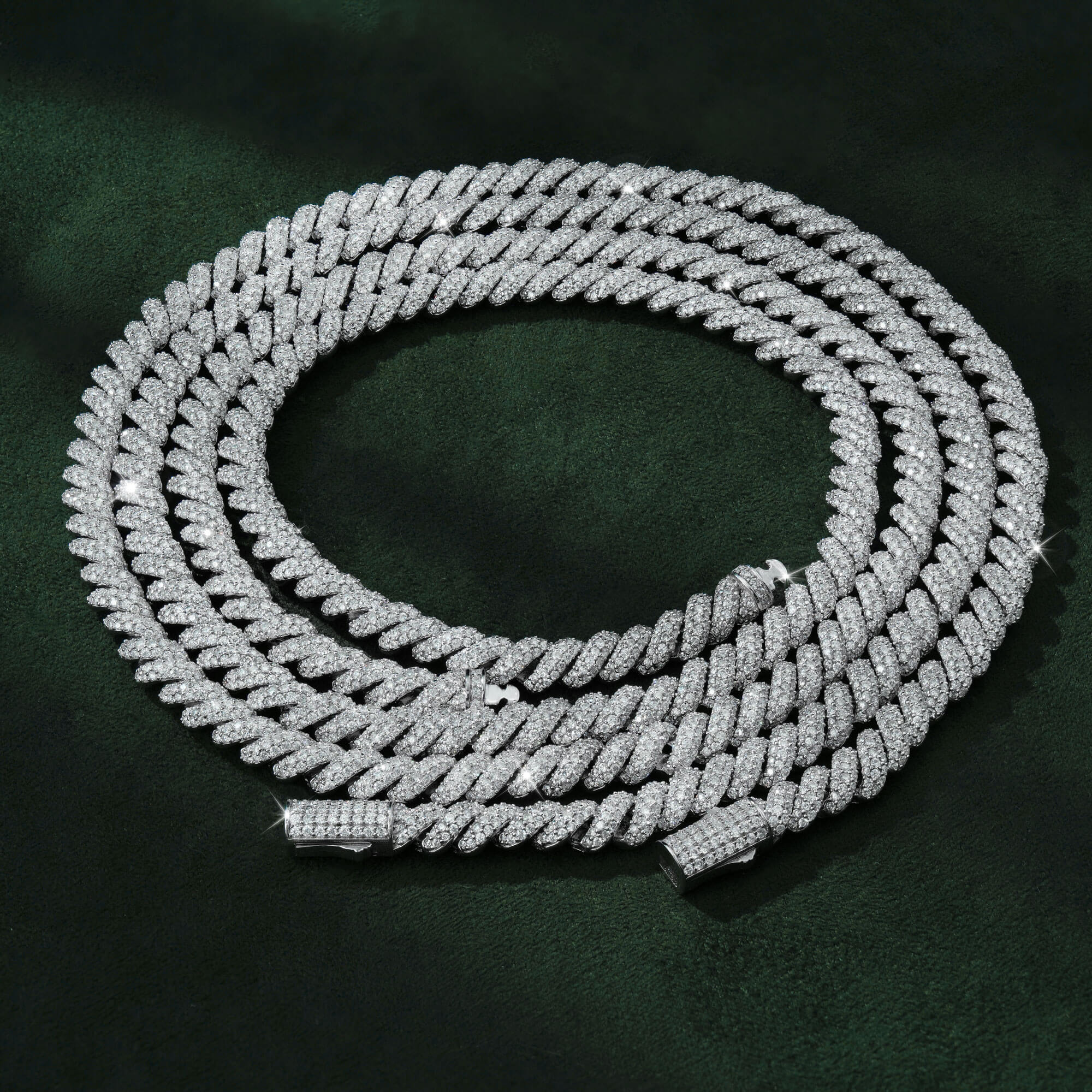 5MM Iced Out Rope Chain – Fully Moissanite Diamond Hip Hop Twisted Chain