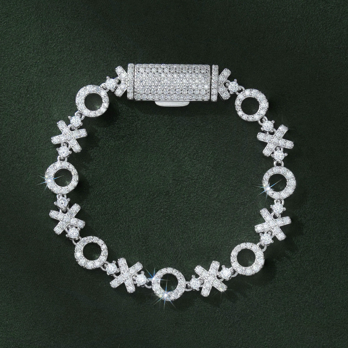 8MM Iced Out XO VVS Moissanite Bracelet by Sommarnox