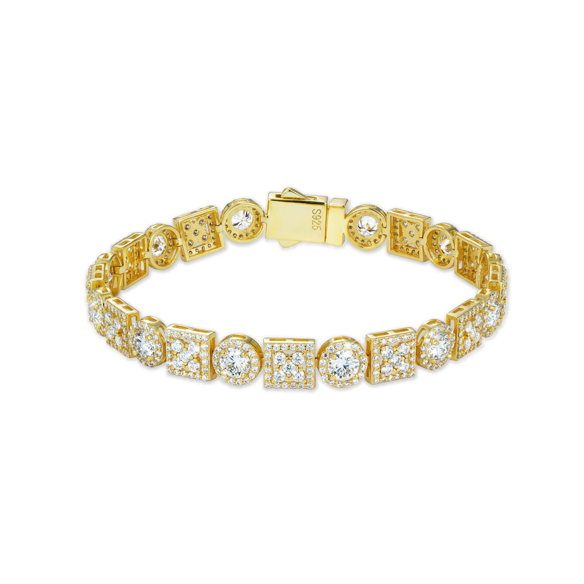 Round Square VVS Moissanite Tennis Bracelet – alternate product view 5