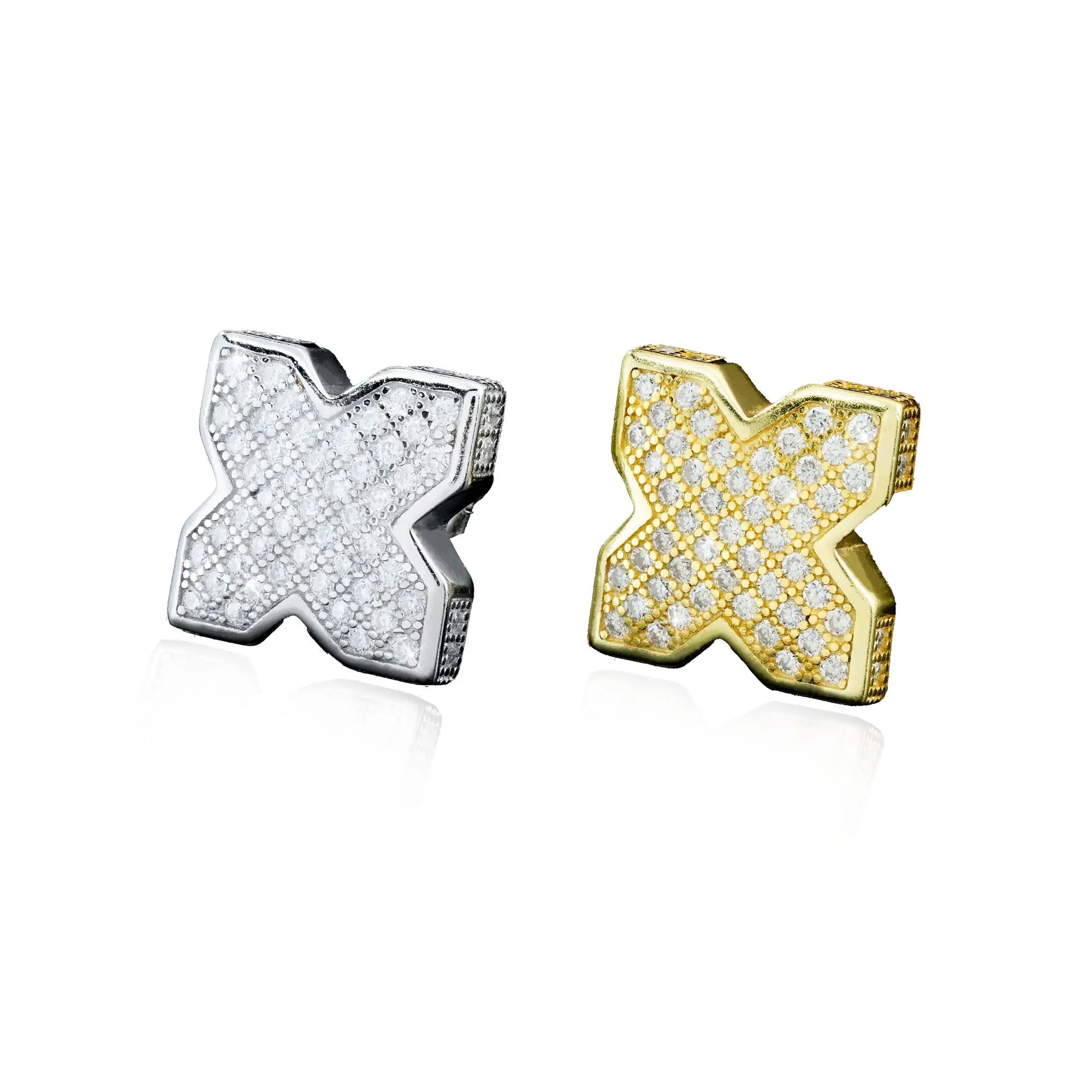 Iced X Moissanite Stud Earrings – alternate product view 6