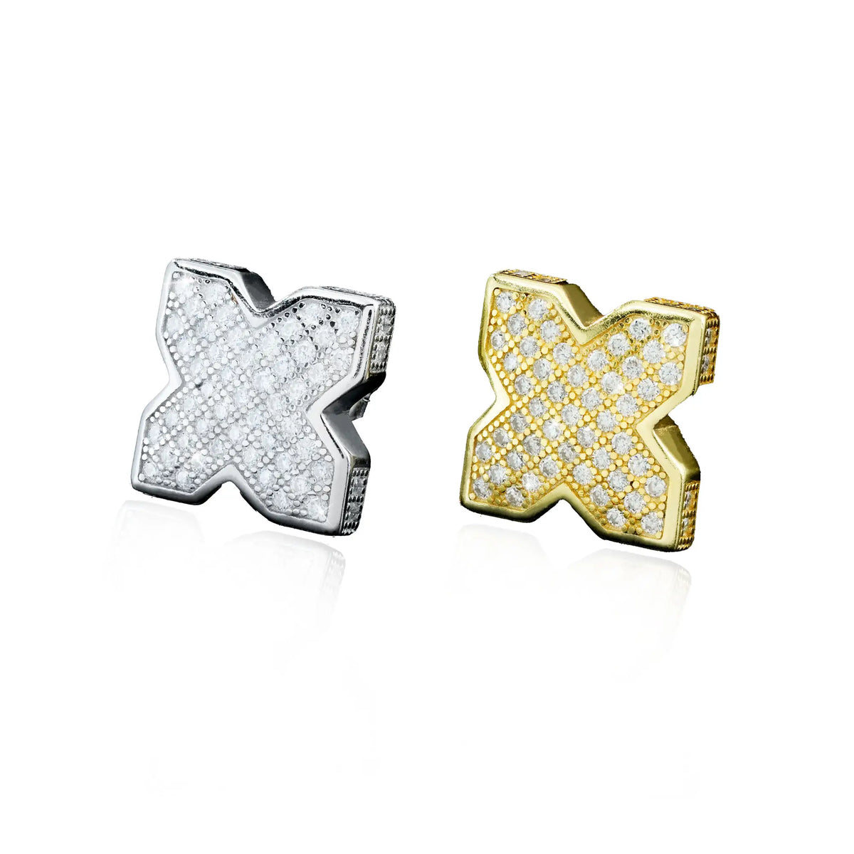 Iced X Moissanite Stud Earrings – alternate product view 6