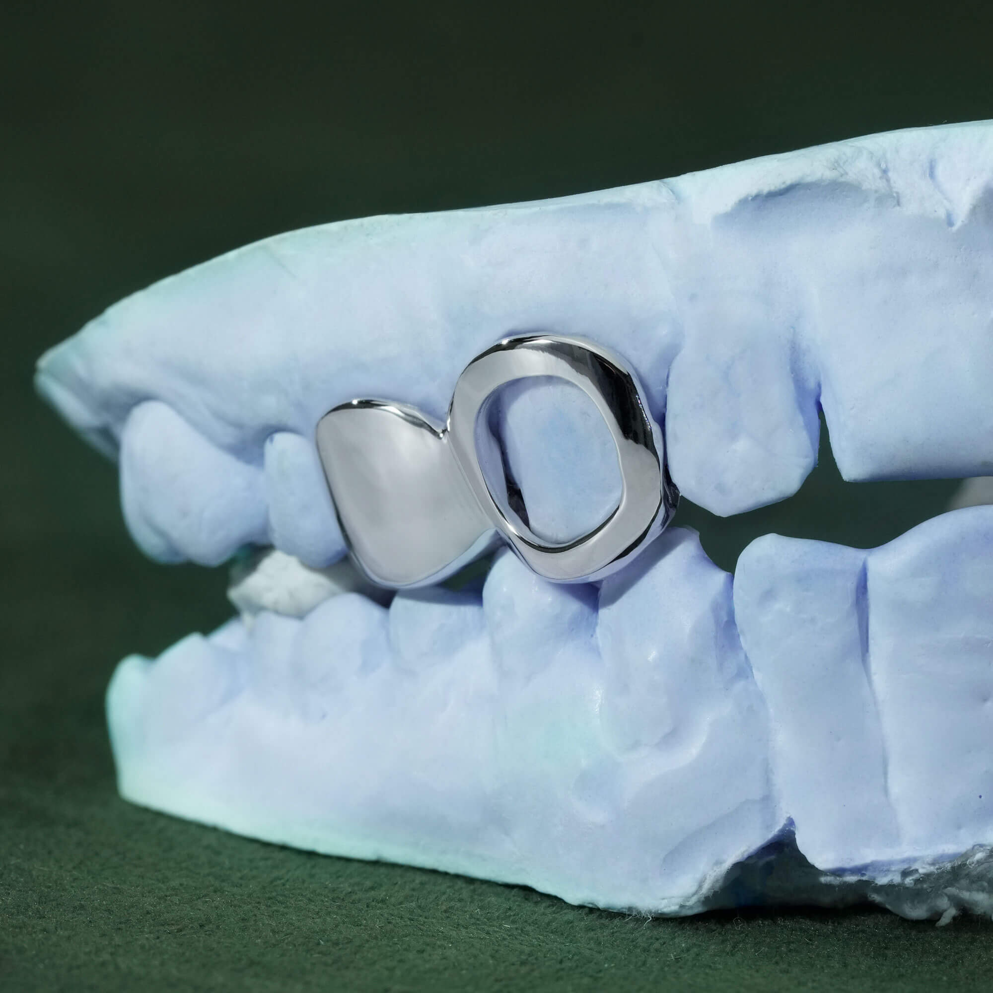 Custom Open Face Silver Grillz