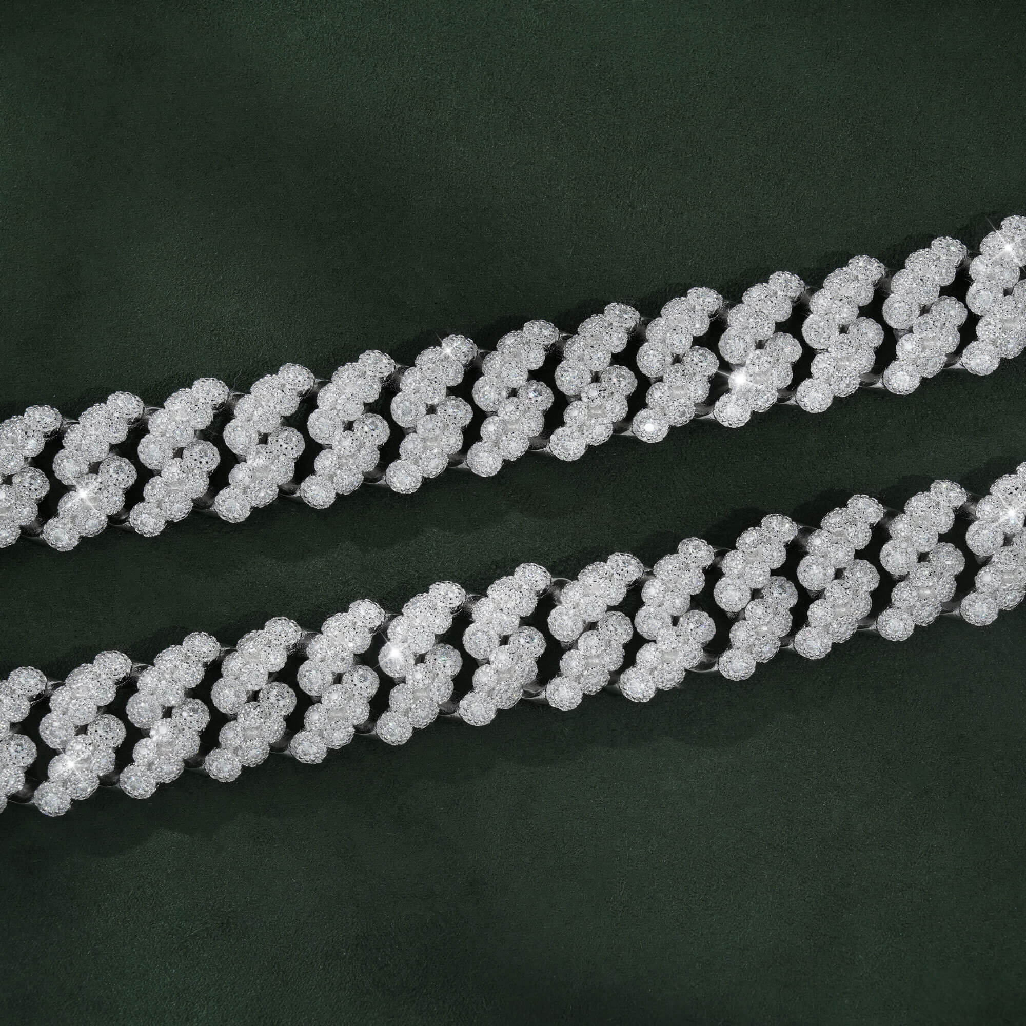 21MM Dog Paw VVS Moissanite Cuban Link Chain