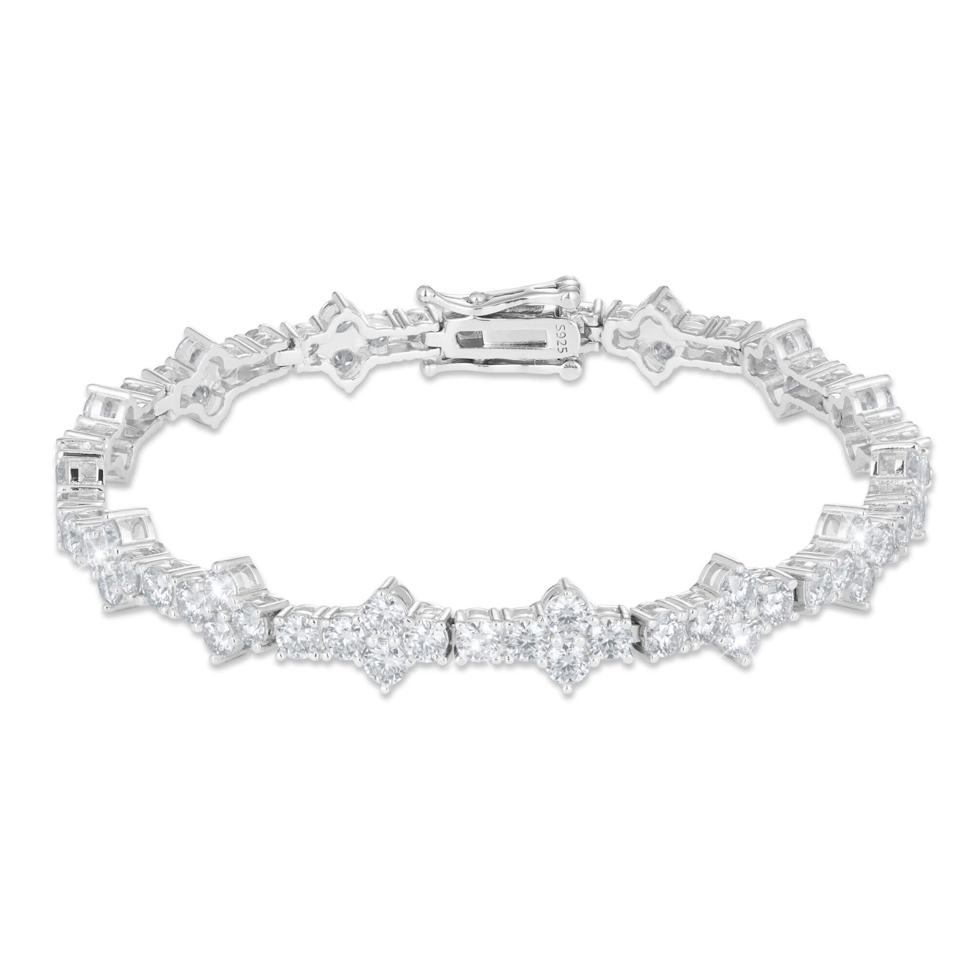 3MM Cross VVS Moissanite Tennis Bracelet – alternate product view 4