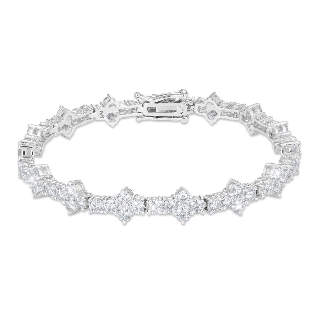 3MM Cross VVS Moissanite Tennis Bracelet – alternate product view 4