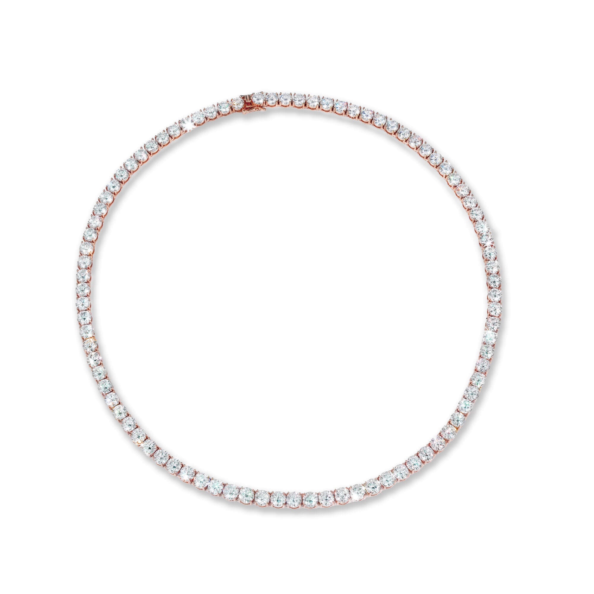 3MM 4MM 5MM 6.5MM Moissanite Tennis Chain Necklace – alternate product view 6