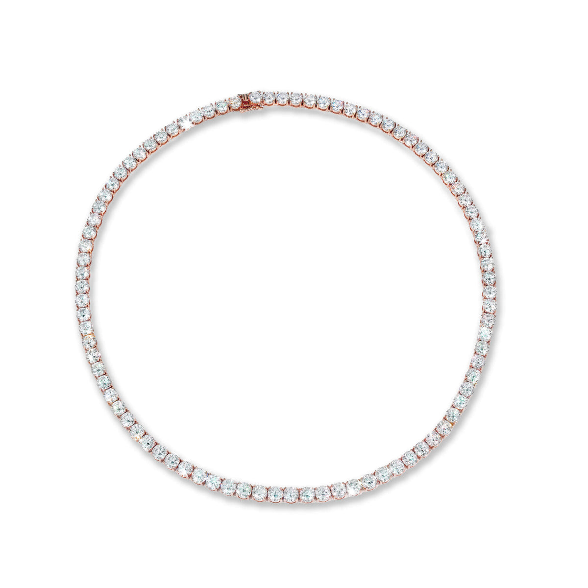 3MM 4MM 5MM 6.5MM Moissanite Tennis Chain Necklace – alternate product view 6