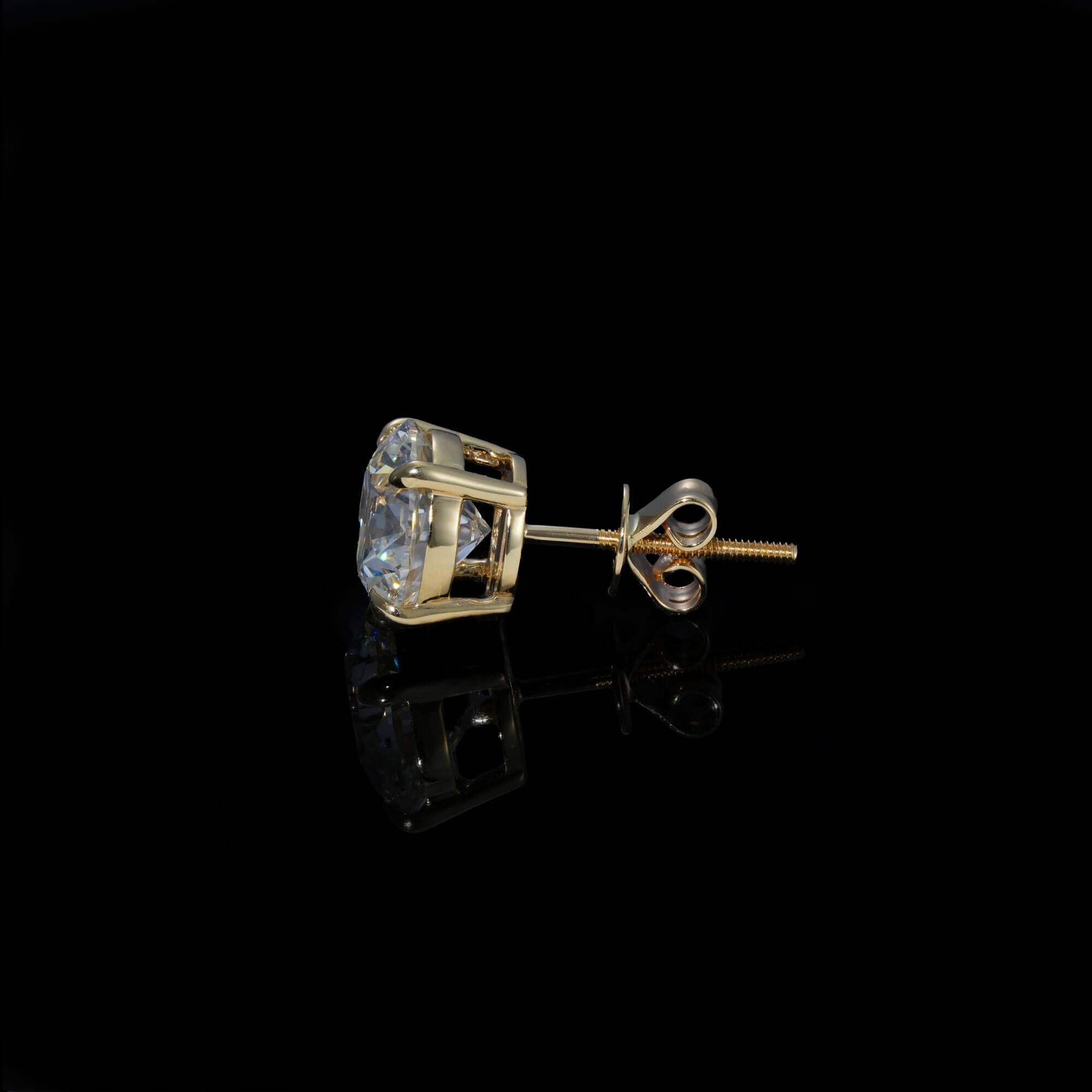 Classic Round-Cut 4-Prong Lab-Grown Diamond Stud Earrings