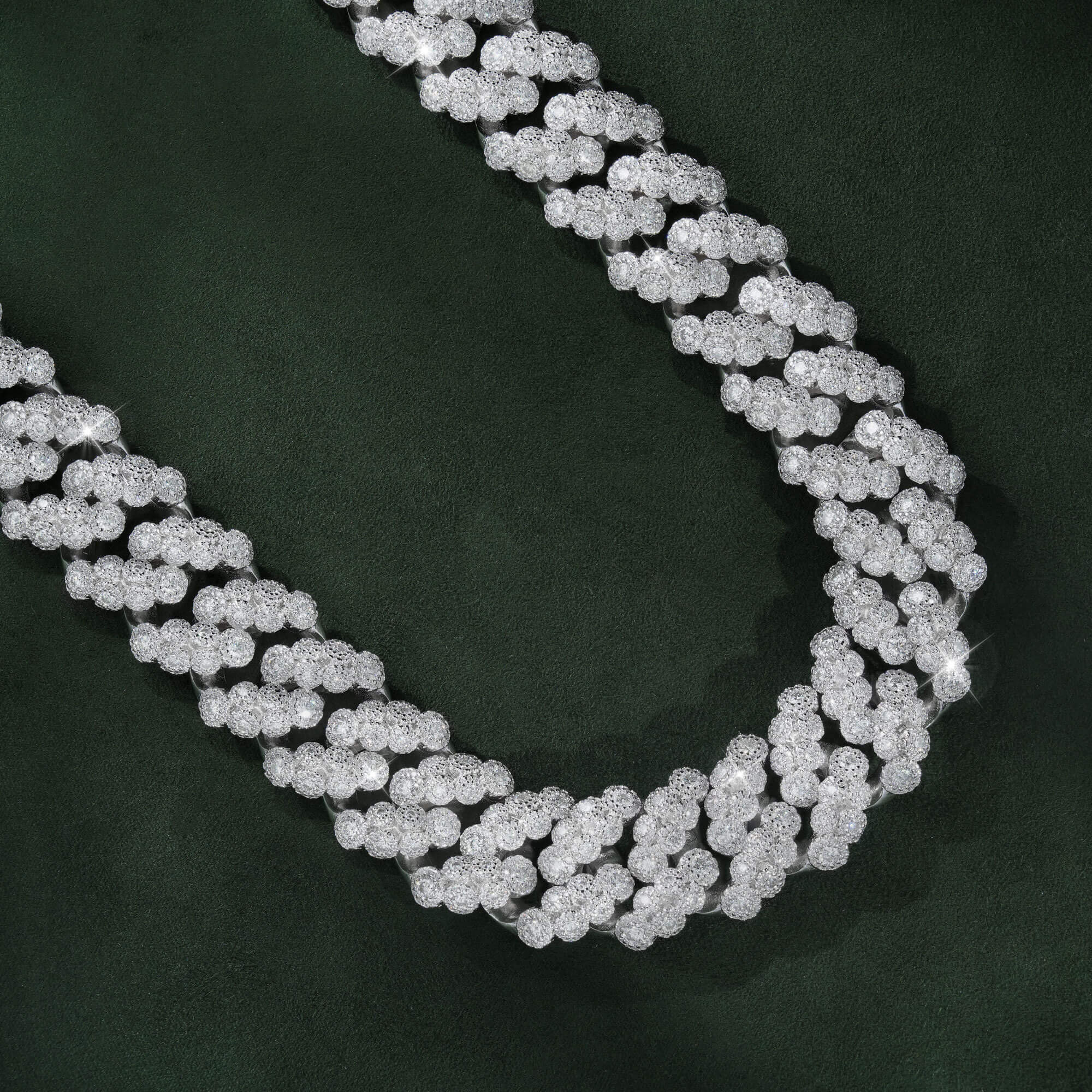 21MM Dog Paw VVS Moissanite Cuban Link Chain