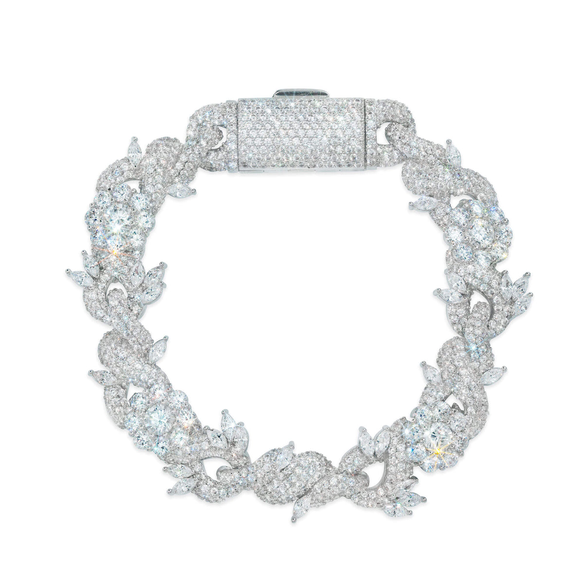 15MM Flame Link VVS Moissanite Bracelet – alternate product view 5