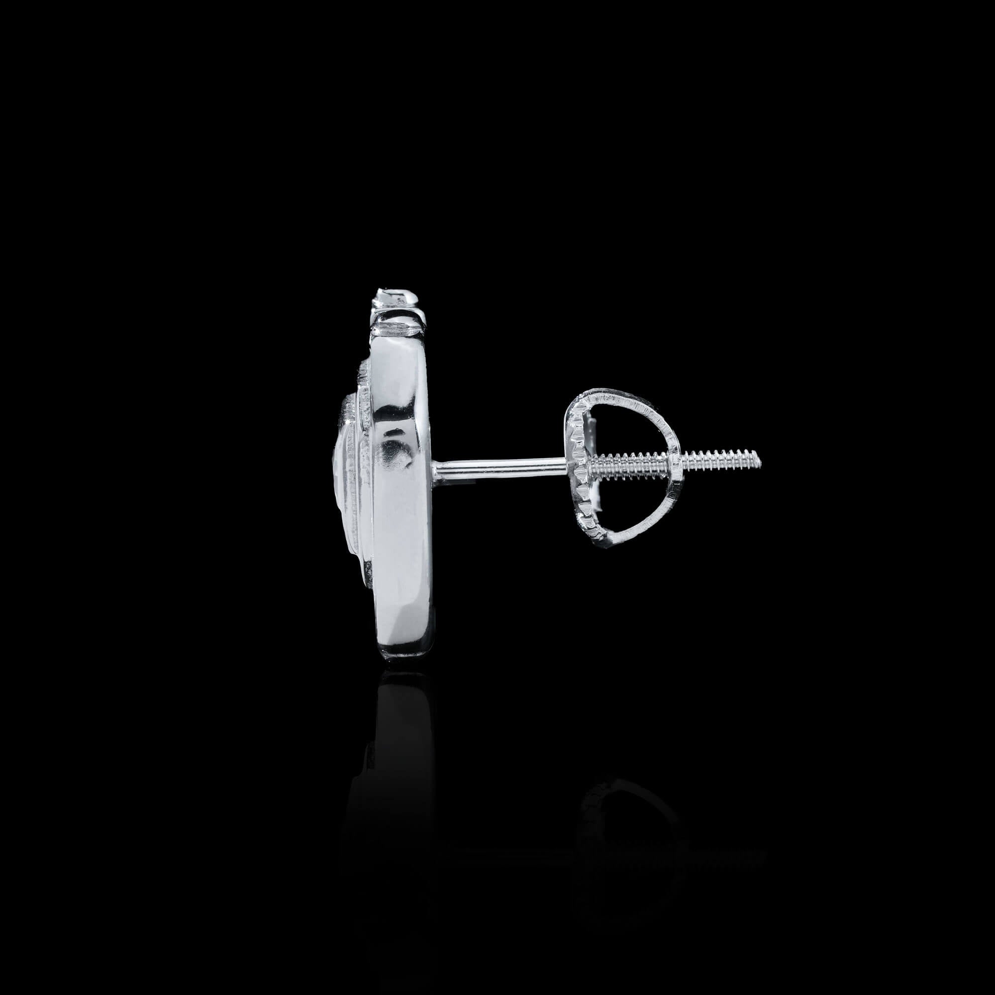 Princess Cut Moissanite Stud Earrings – alternate product view 4