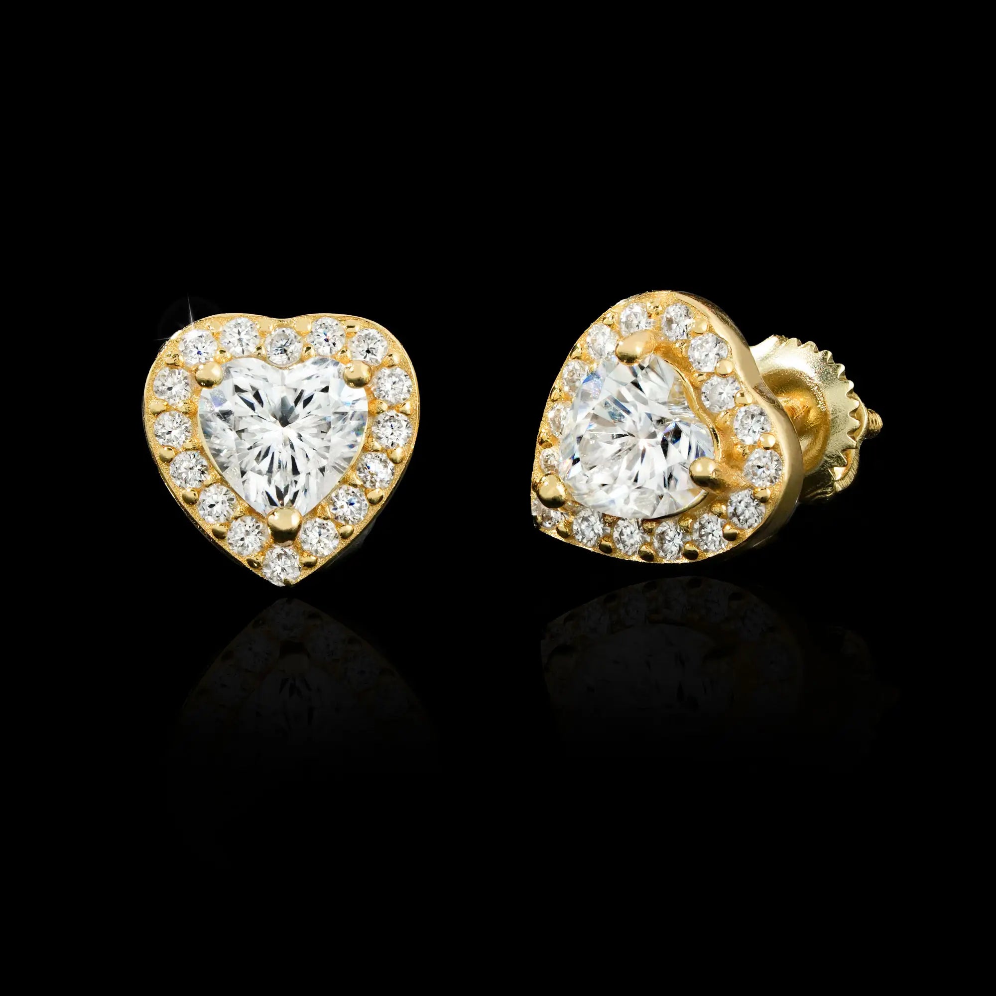 Heart Cut Moissanite Stud Earrings – alternate product view 4