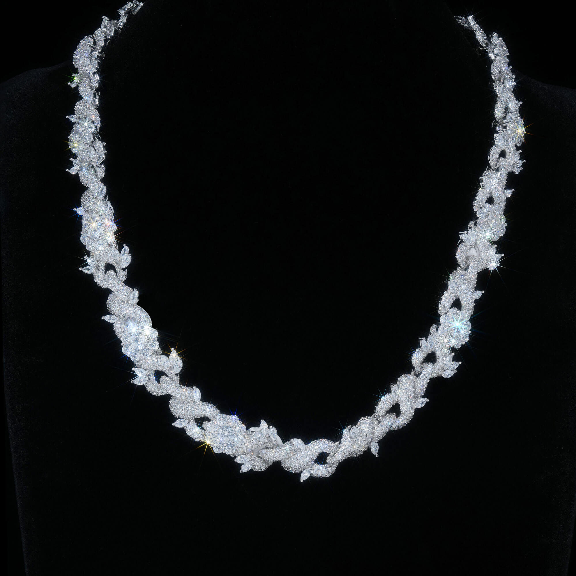 15MM Flame Link VVS Moissanite Chain