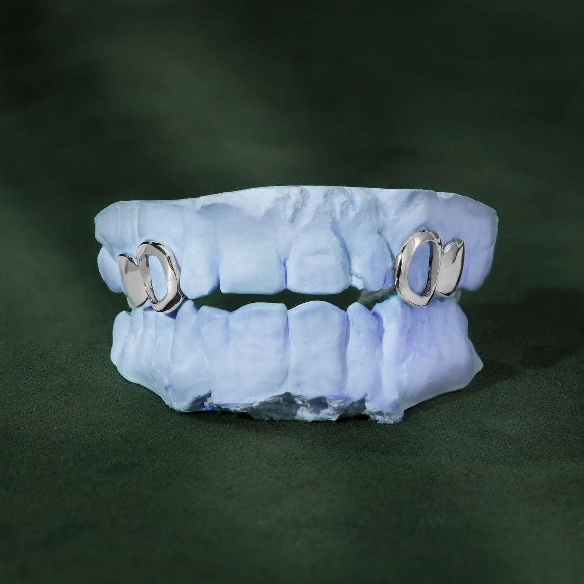 Custom Open Face Silver Grillz – alternate product view 4