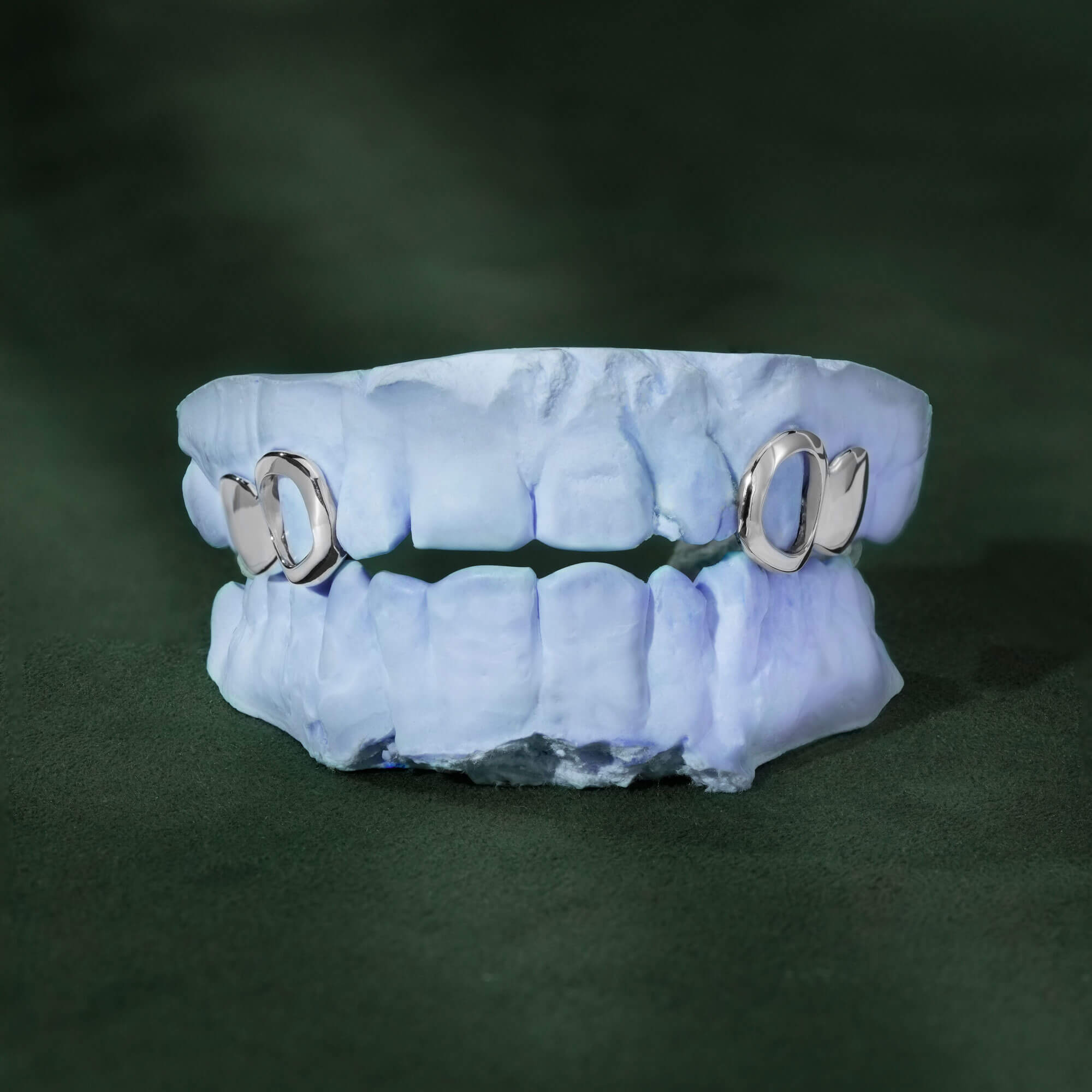 Custom Open Face Silver Grillz