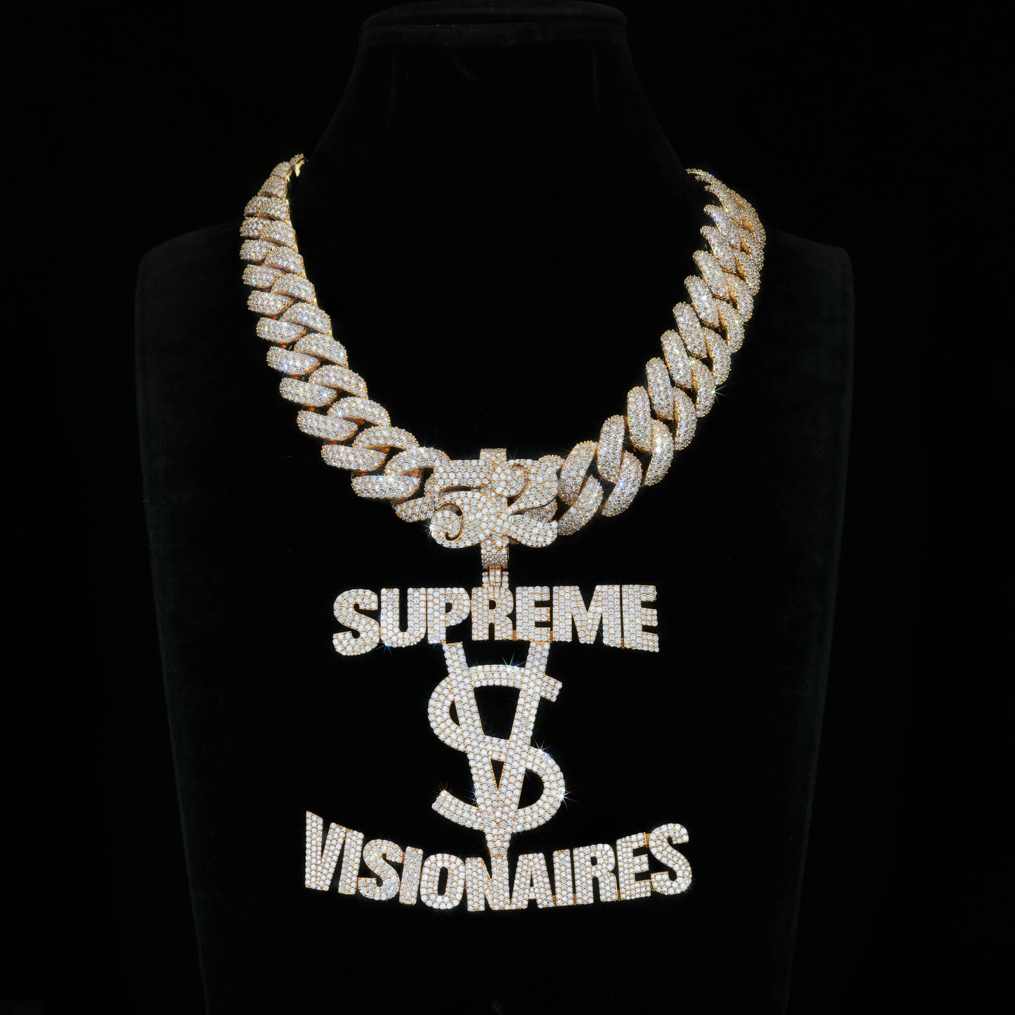 Custom SUPREME VISIONAIRES Dollar Sign Pendant