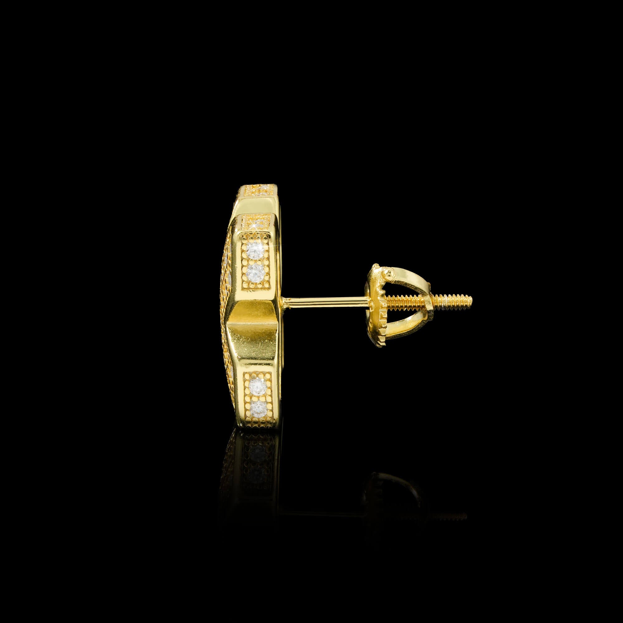 Iced X Moissanite Stud Earrings – alternate product view 4