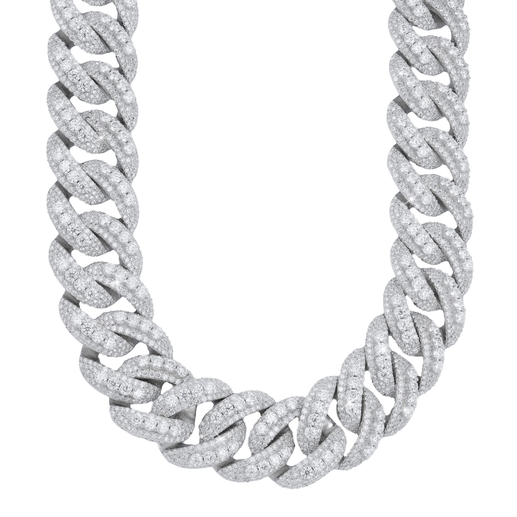 23MM Domed Moissanite Cuban Link Chain – Iced Out VVS – alternate product view 6