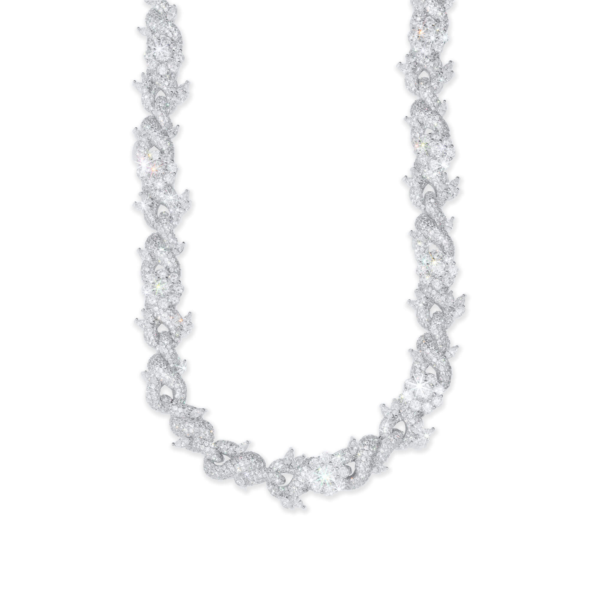 15MM Flame Link VVS Moissanite Chain