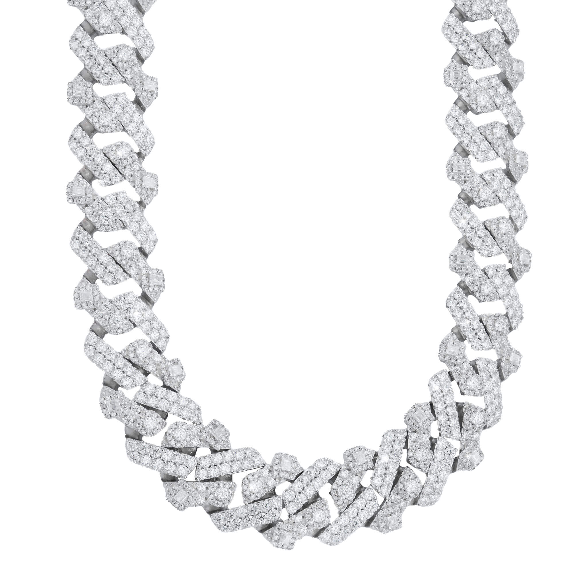 18MM Two-Row Moissanite Cuban Link Chain – VVS Iced Out – alternate product view 6