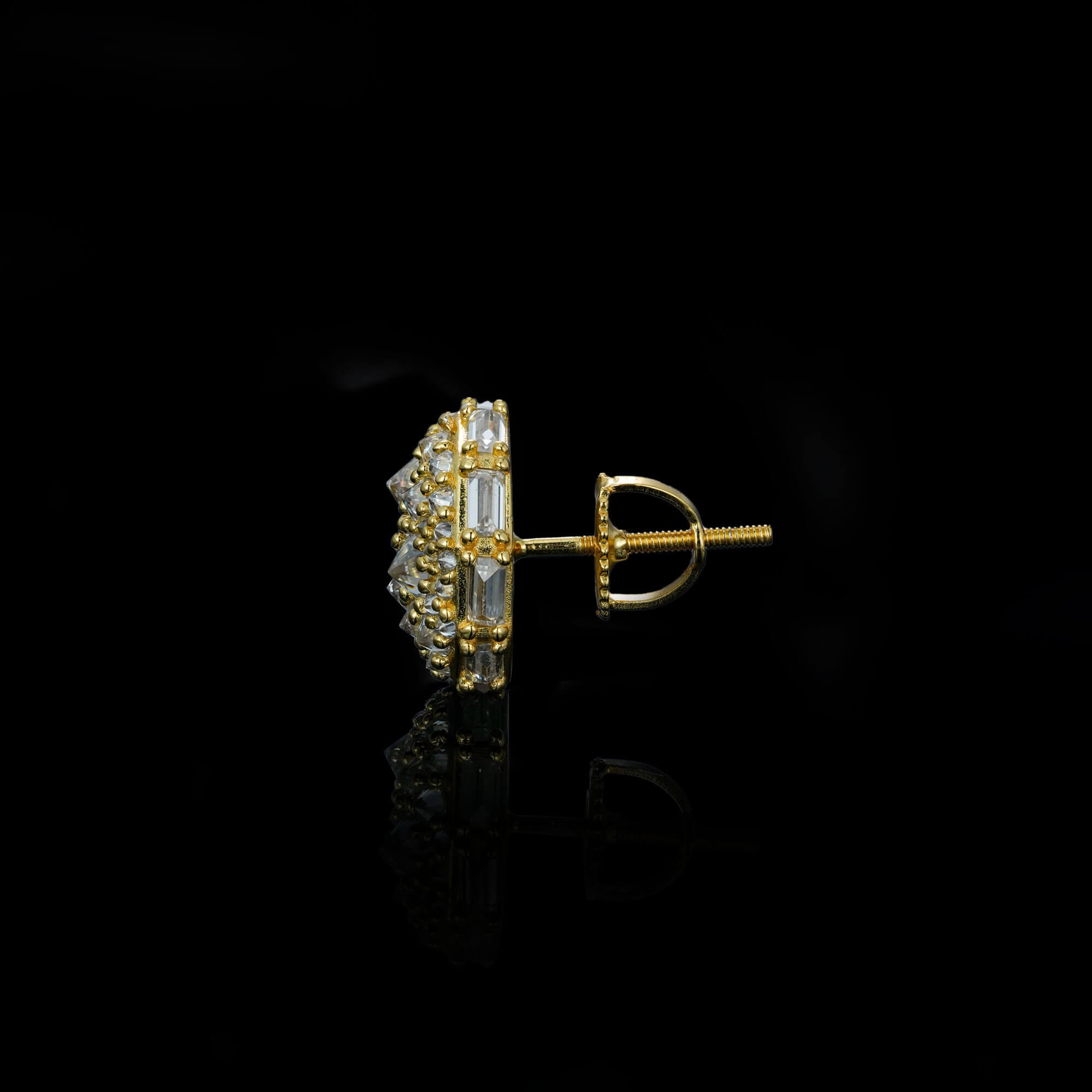 12.5MM Round Cluster VVS Moissanite Stud Earrings – alternate product view 4