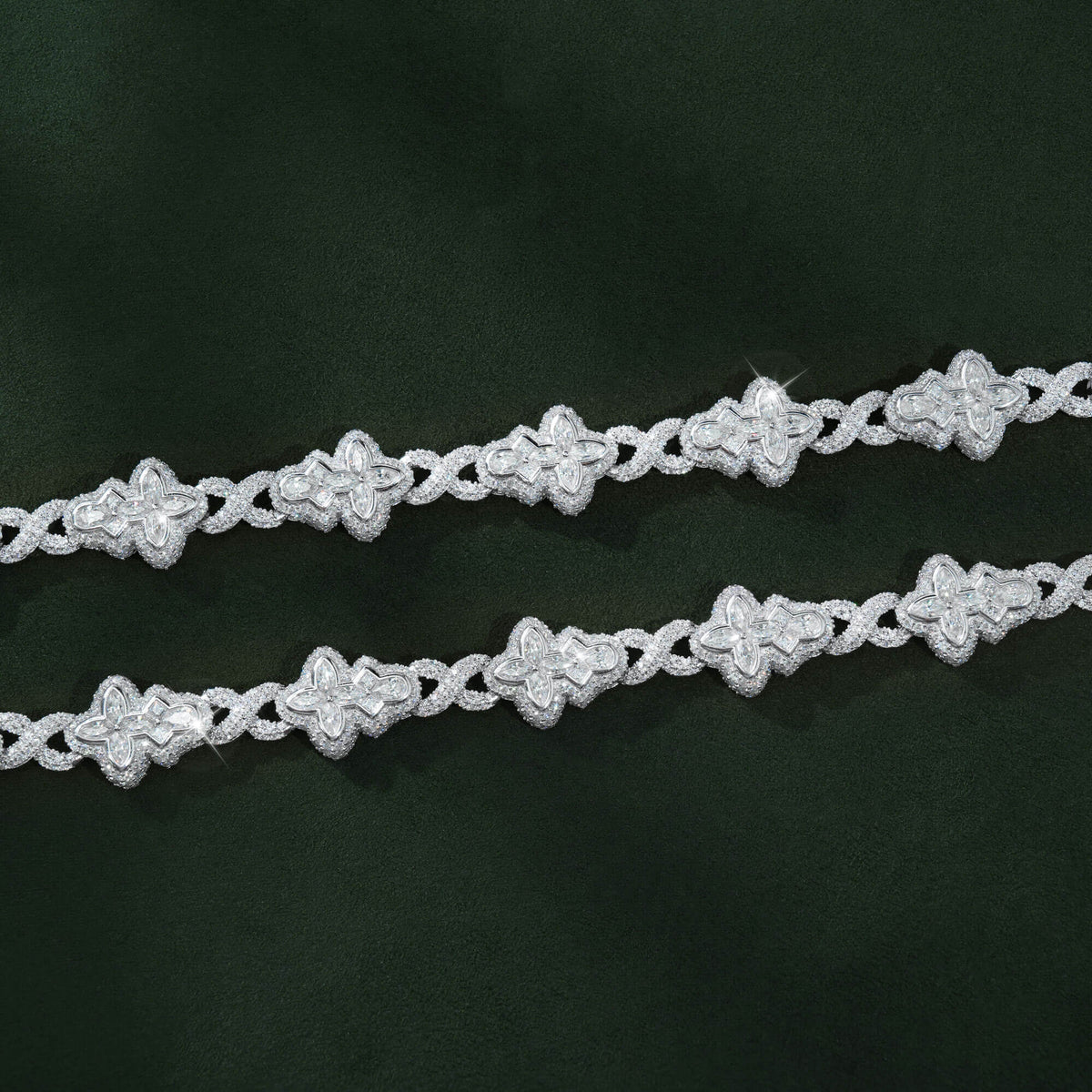 8MM Butterfly Figure-8 VVS Moissanite Cuban Link Chain – alternate product view 2