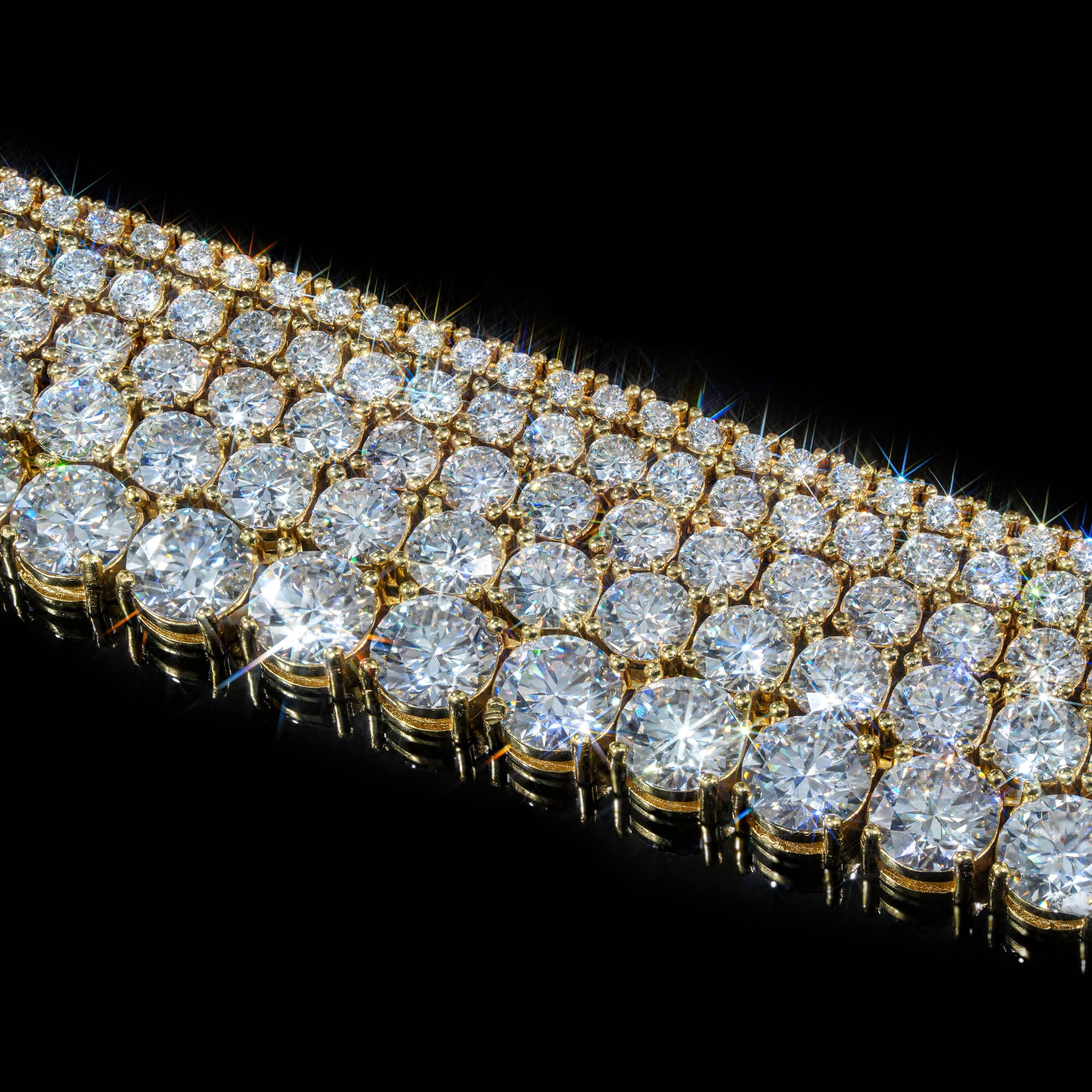 3MM 4MM 5MM 6.5MM Moissanite Tennis Chain Necklace – alternate product view 17