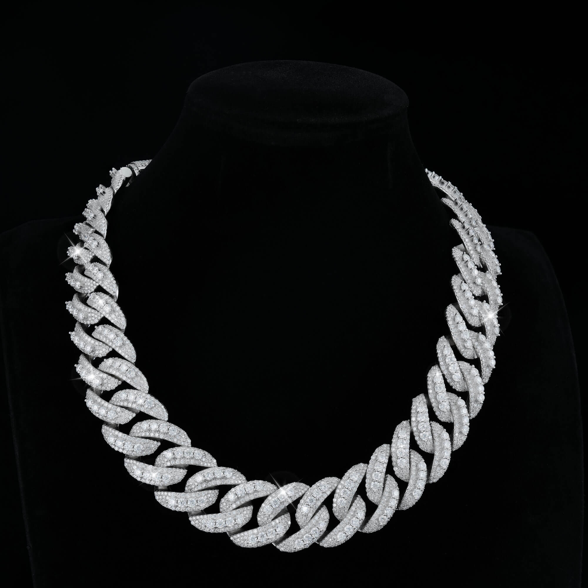 23MM Domed Moissanite Cuban Link Chain – Iced Out VVS – alternate product view 7
