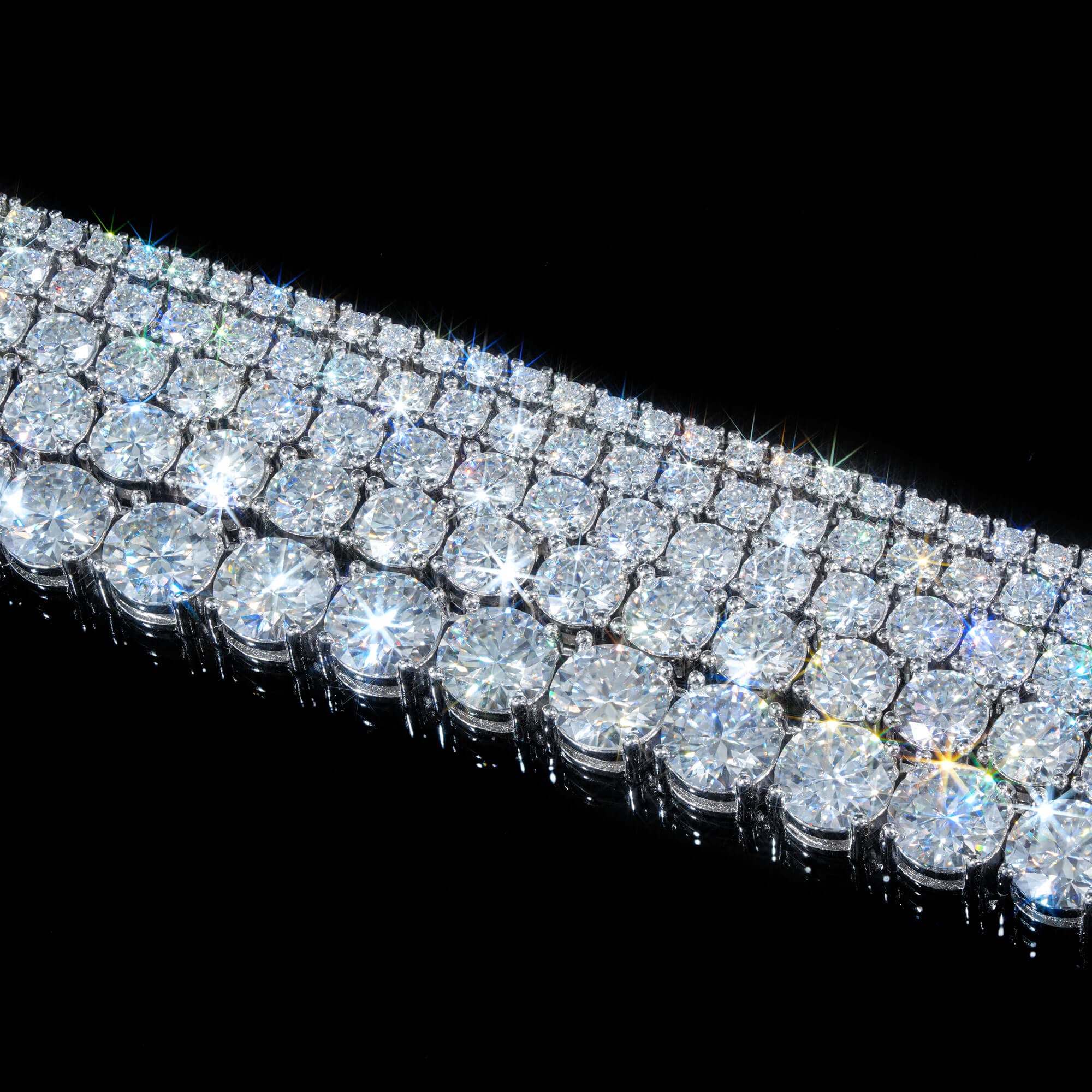 3MM 4MM 5MM 6.5MM Moissanite Tennis Chain Necklace – alternate product view 16