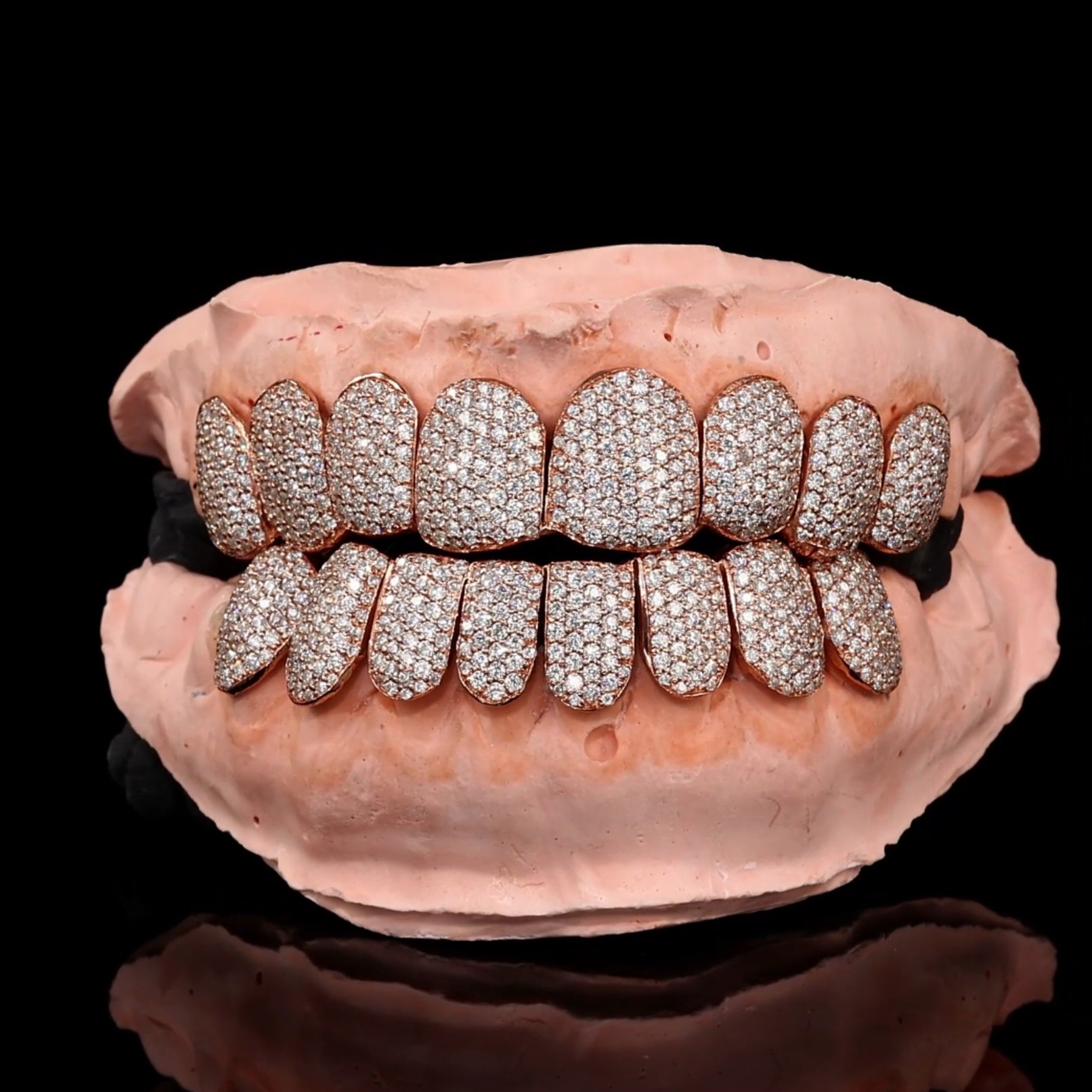 8 on 8 Iced Out VVS Round Moissanite Grillz