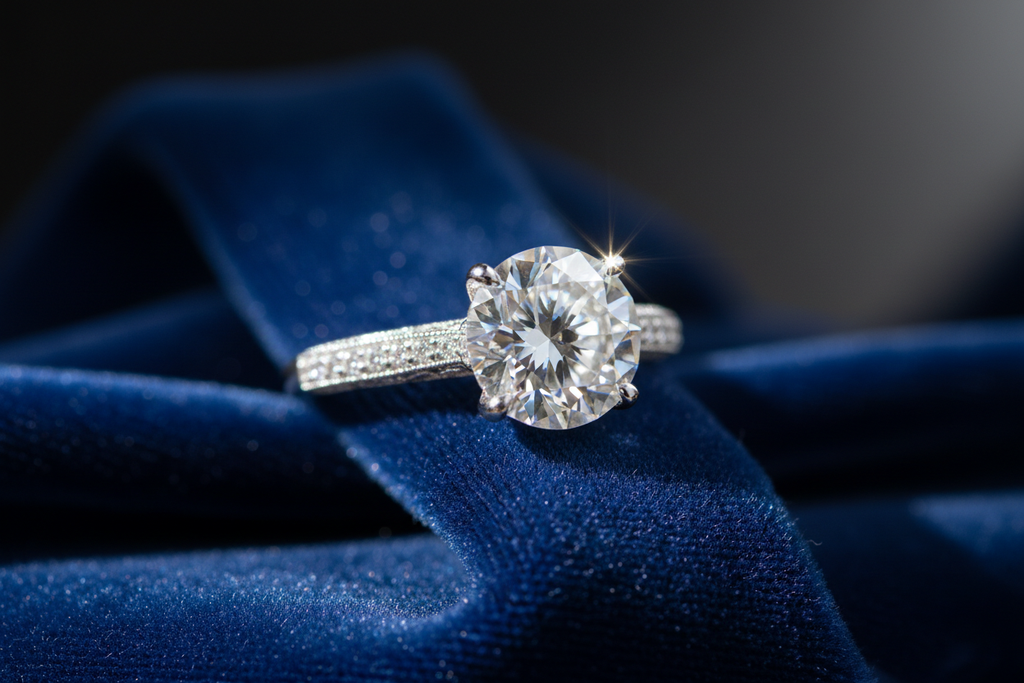 定制天然钻石戒指