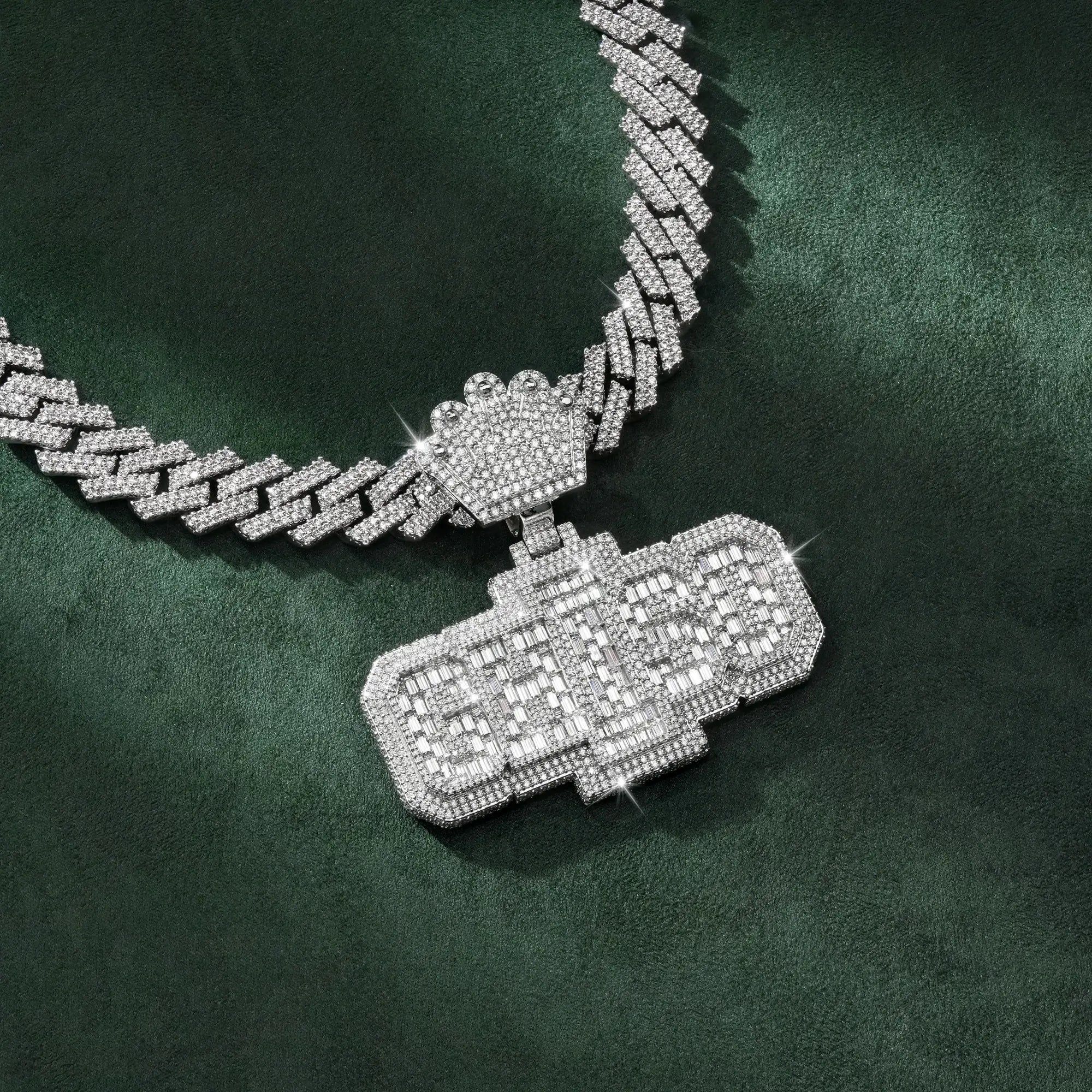 Custom GHISO Iced Out Pendant – Custom Moissanite Pendant