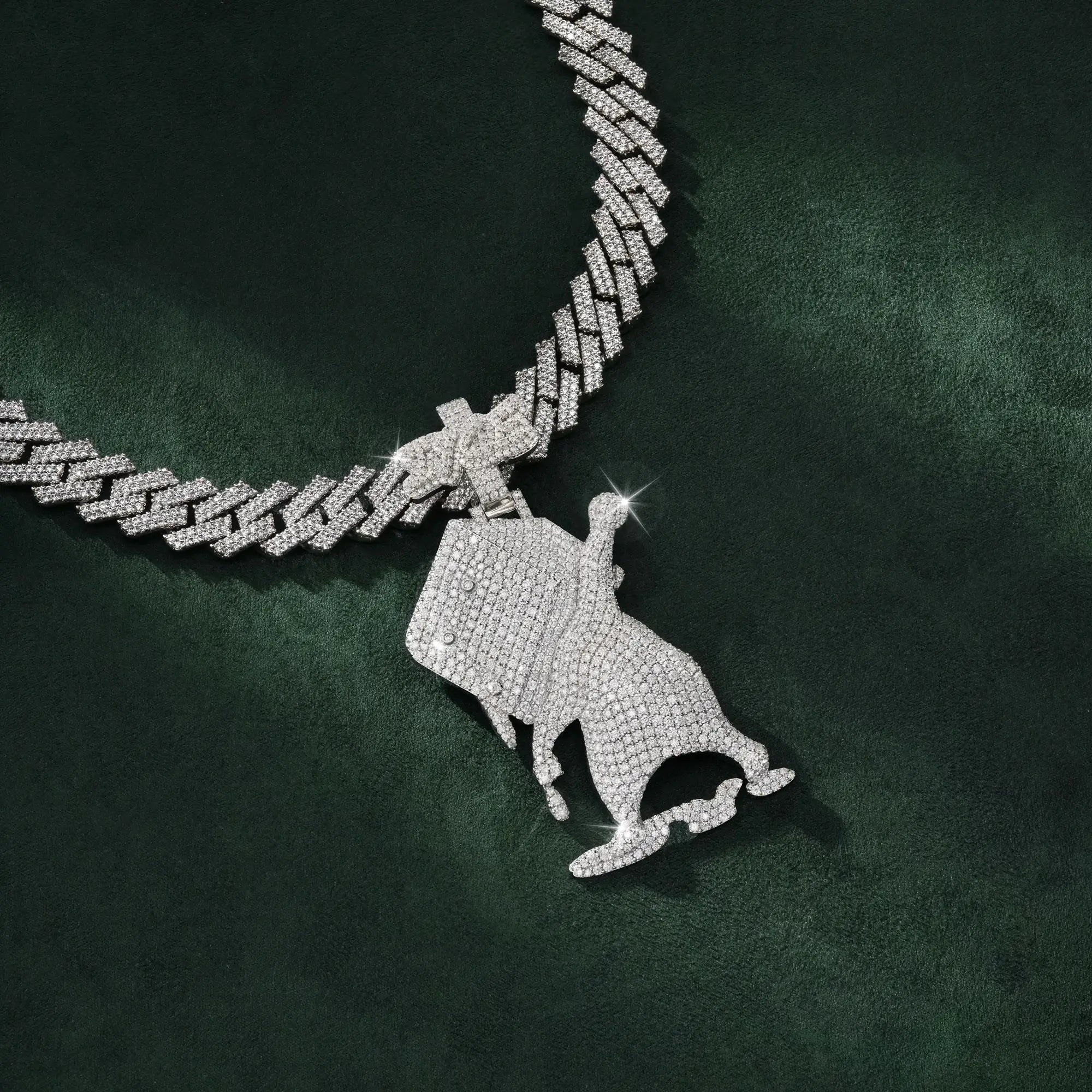 Custom Iced Out Graduation Bear Pendant – Custom Pendants with VVS Moissanite