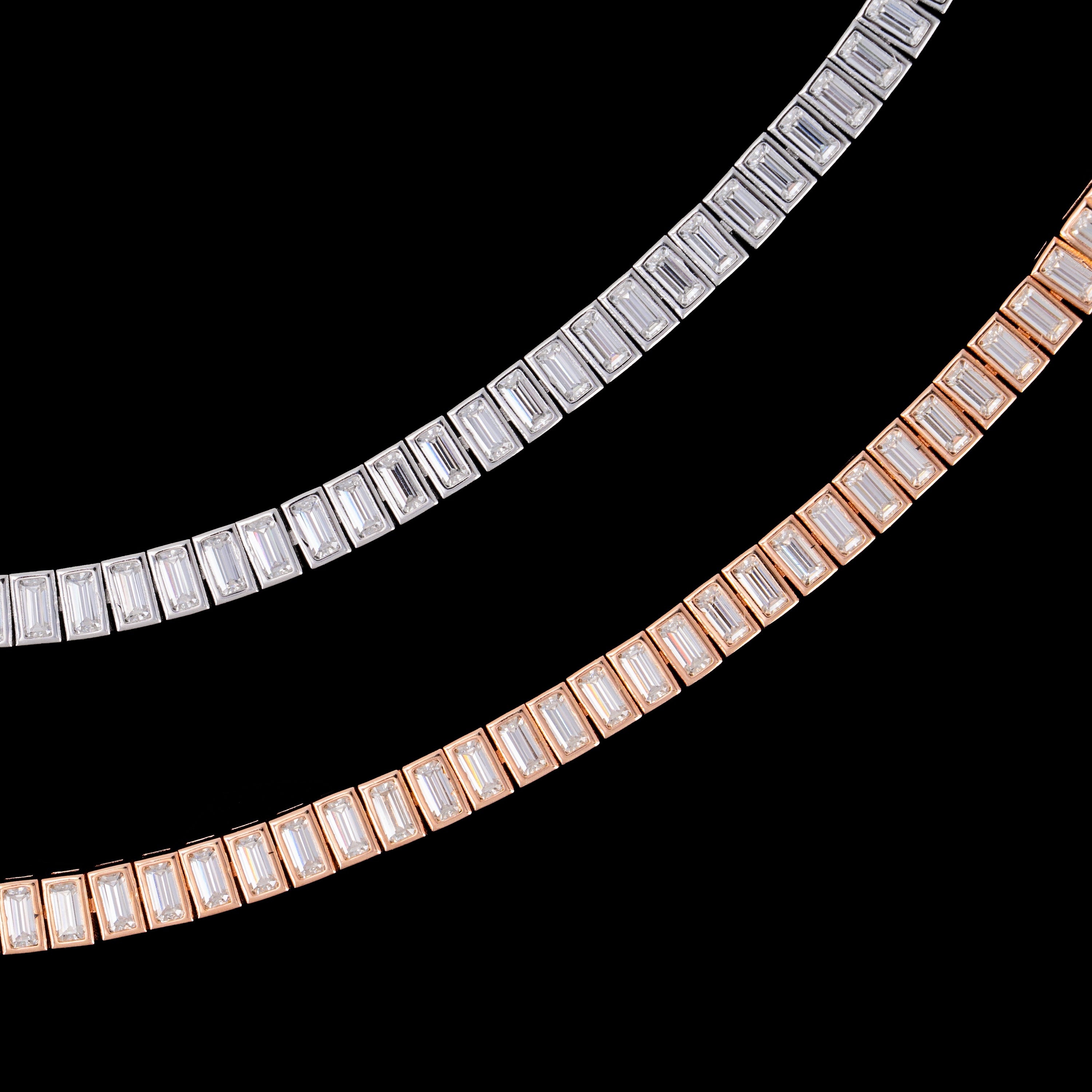 2×4MM Baguette Cut Moissanite Tennis Bracelet – alternate product view 5