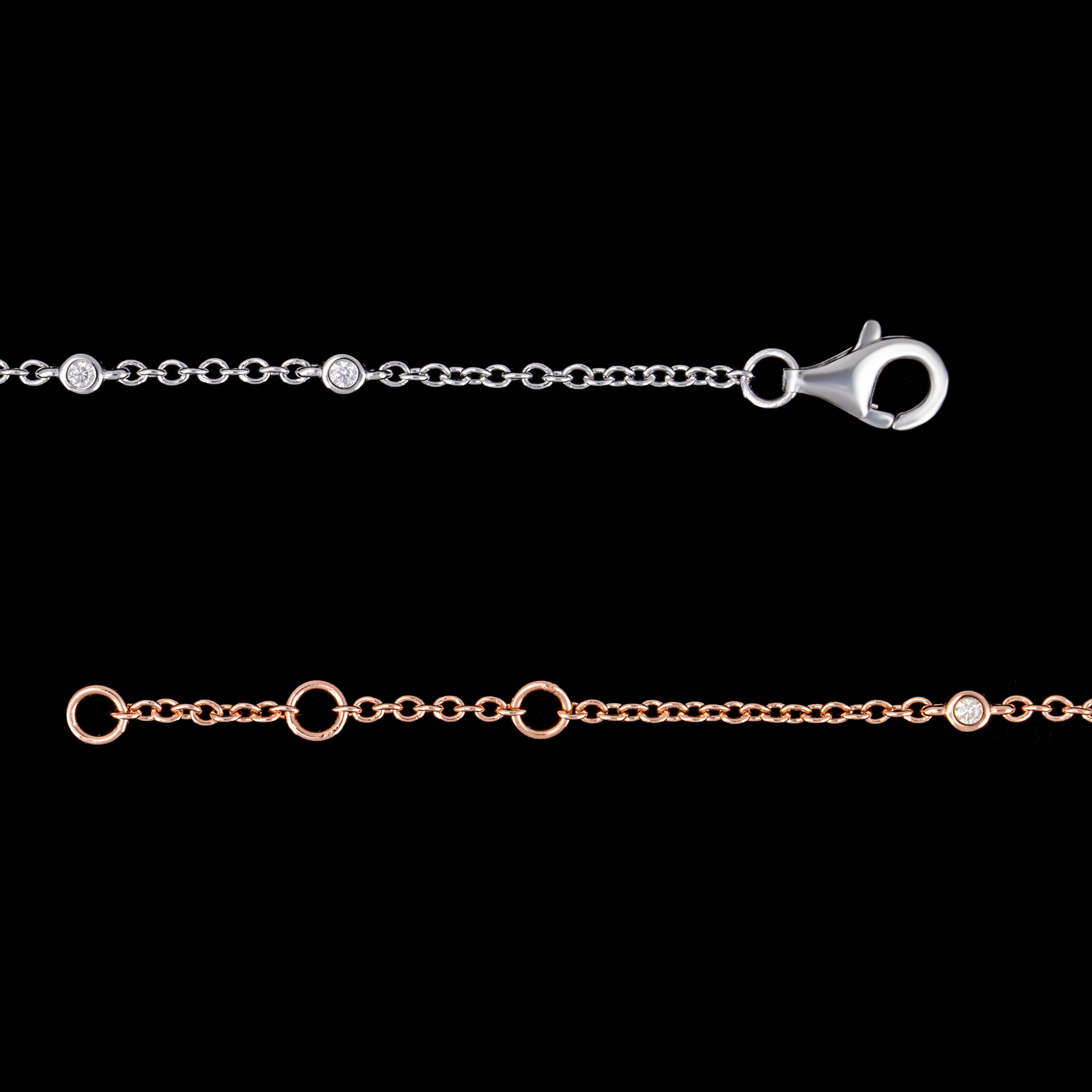 Moissanite Clover Bracelet – Dainty Iced Out Chain Bracelet – alternate product view 2