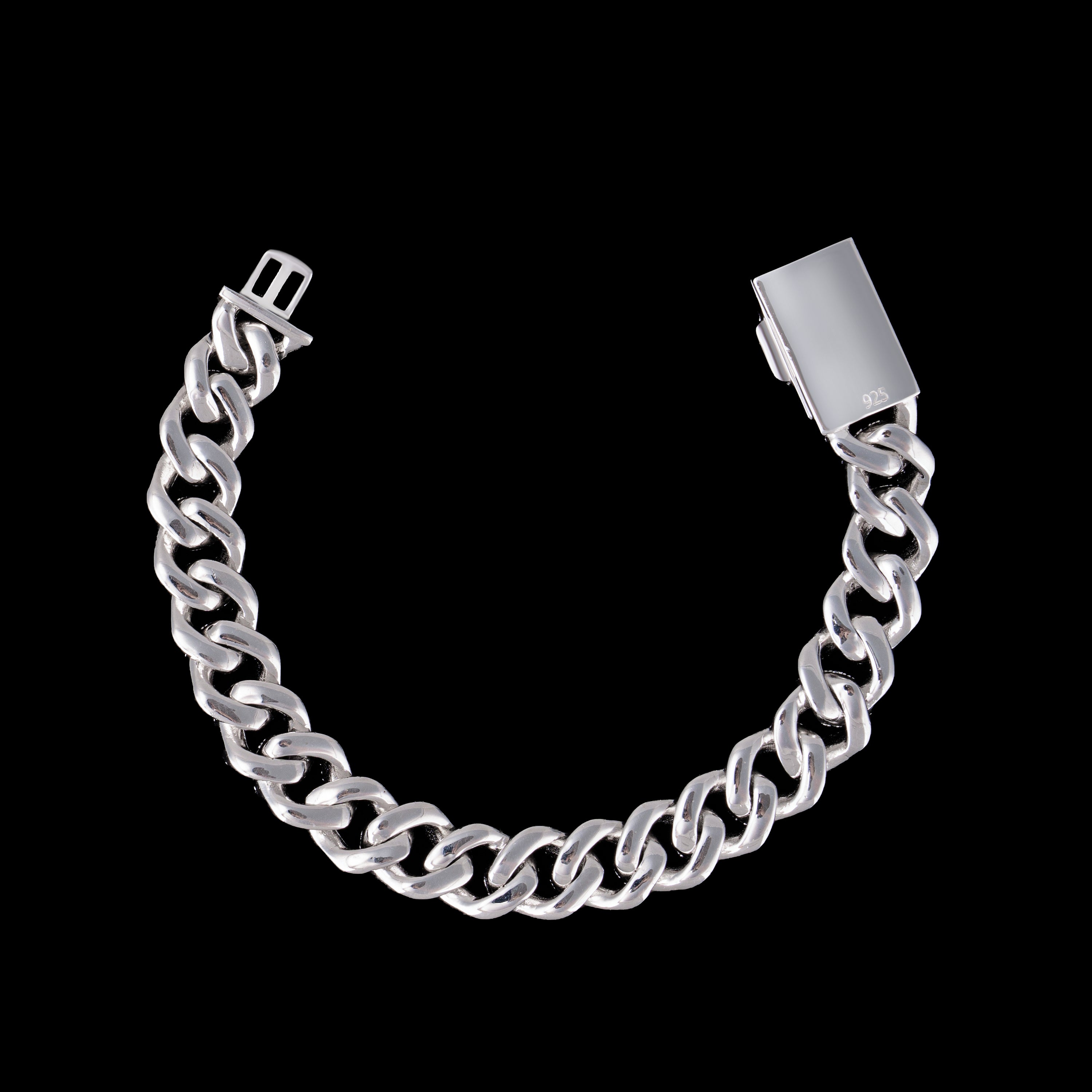 12MM 2 Row Moissanite Miami Cuban Link Chain & Bracelet – product view