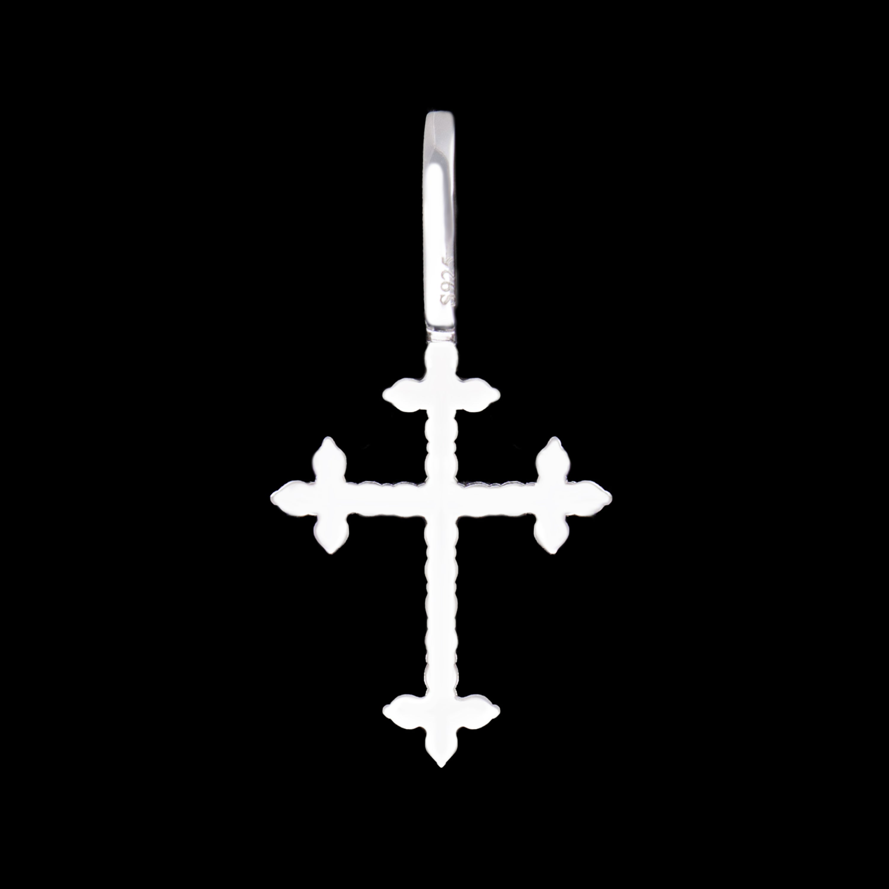 Moissanite Round Cross Pendant – alternate product view 3