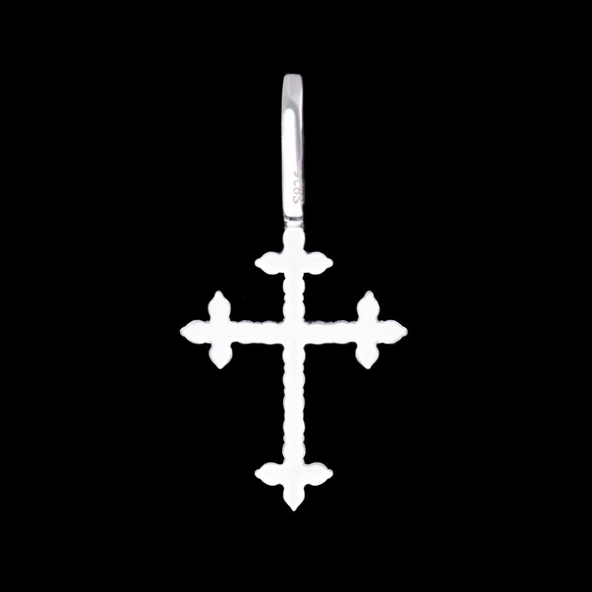 Moissanite Round Cross Pendant – alternate product view 3