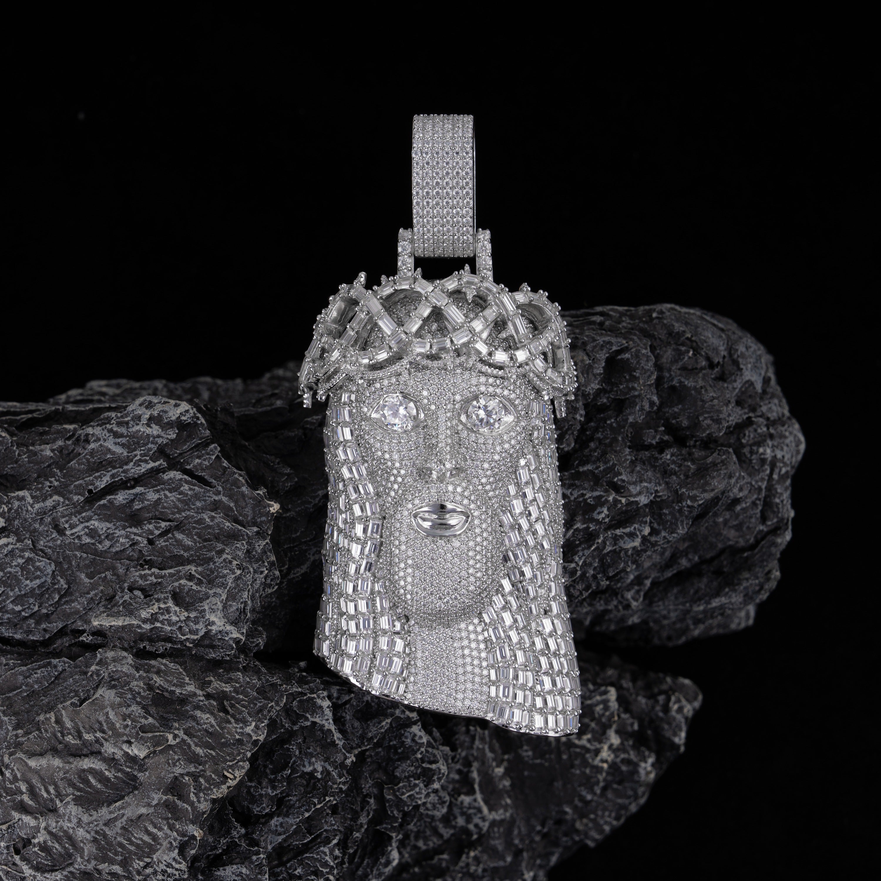 Moissanite Jesus Piece