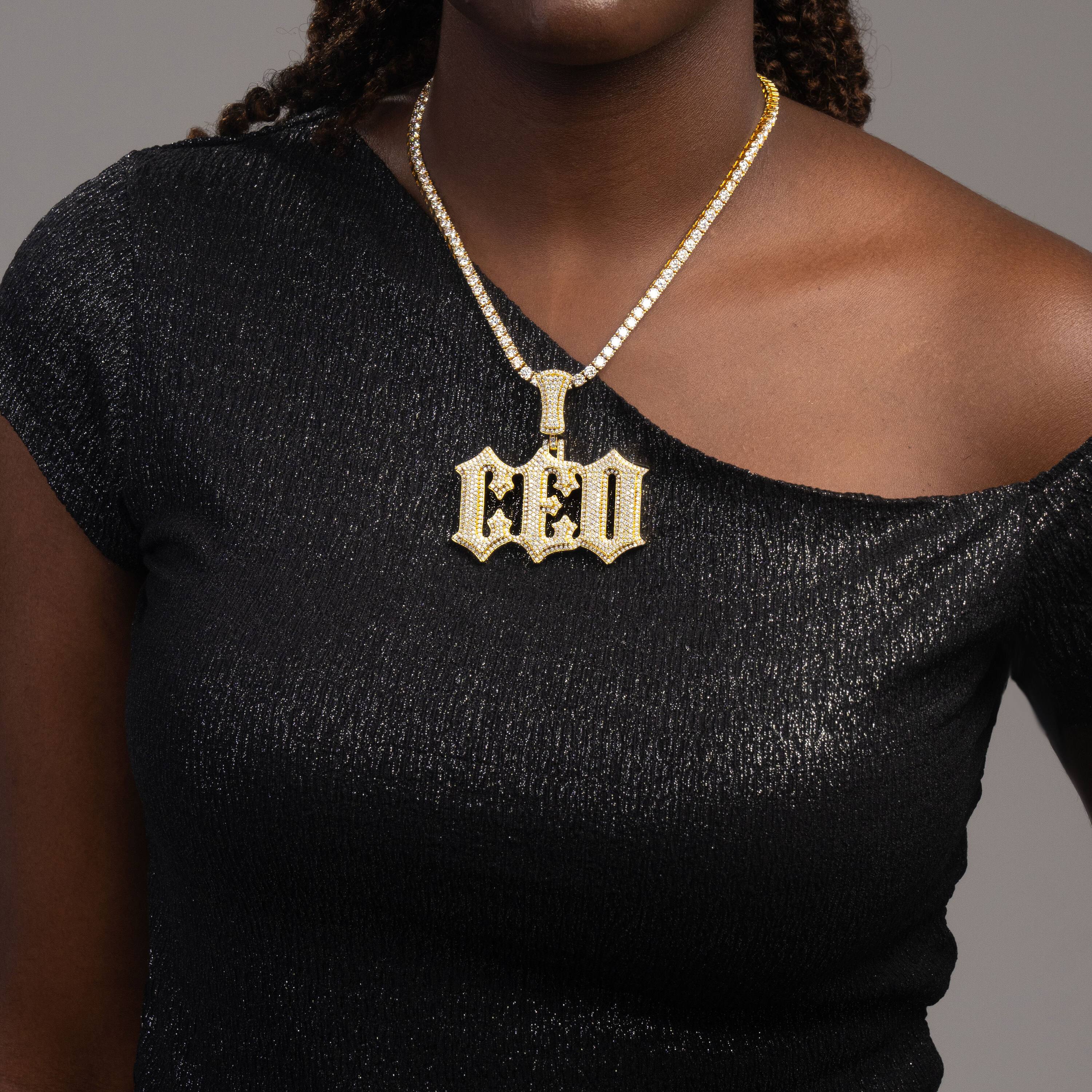 Custom Hip Hop Moissanite "CEO" Pendant by Sommarnox