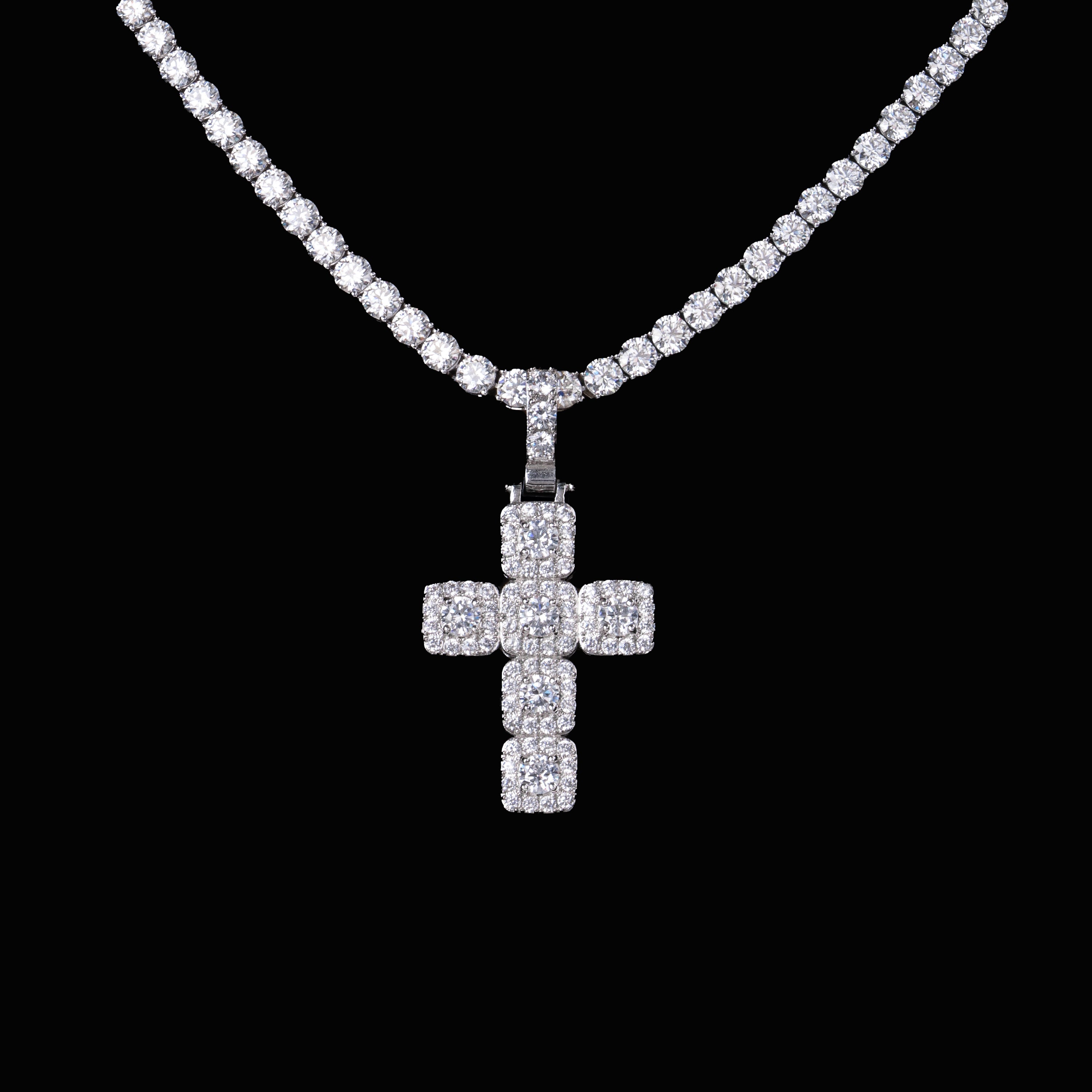 Moissanite Cross Pendant – alternate product view 2