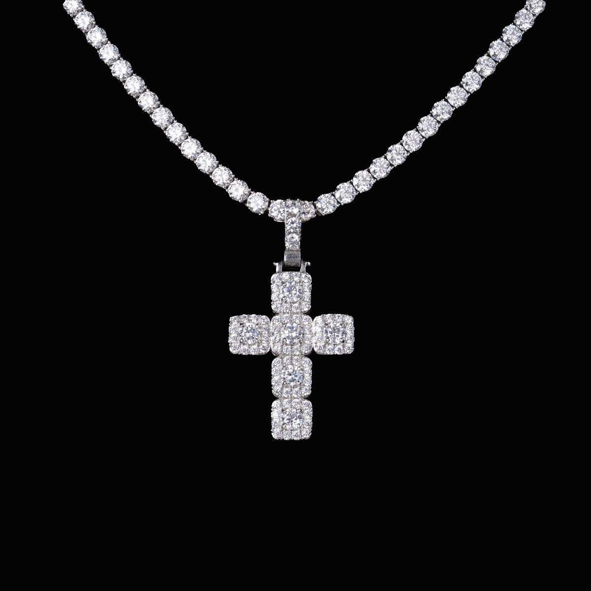 Moissanite Cross Pendant – alternate product view 2