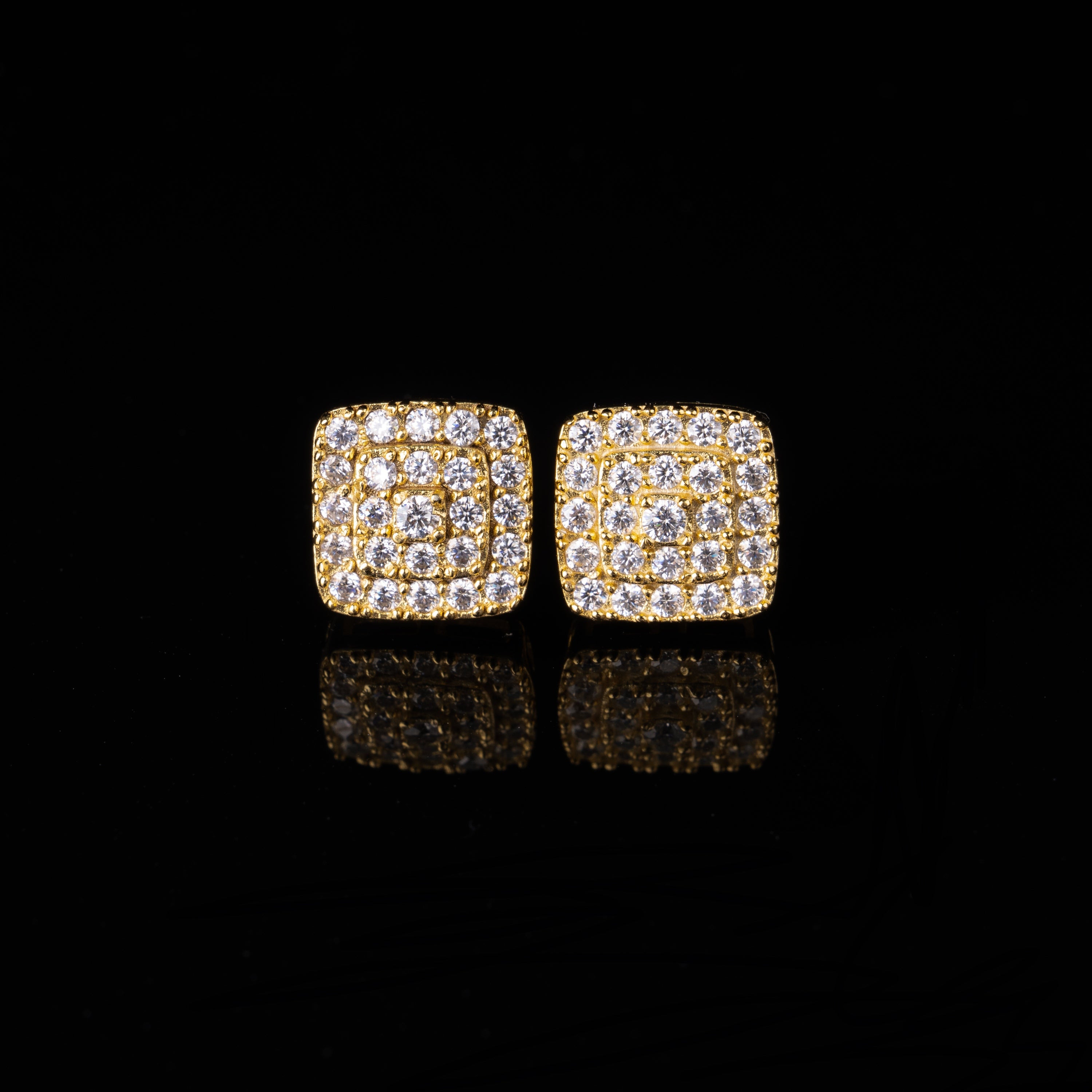 10.5MM Square Moissanite Earrings – alternate product view 3