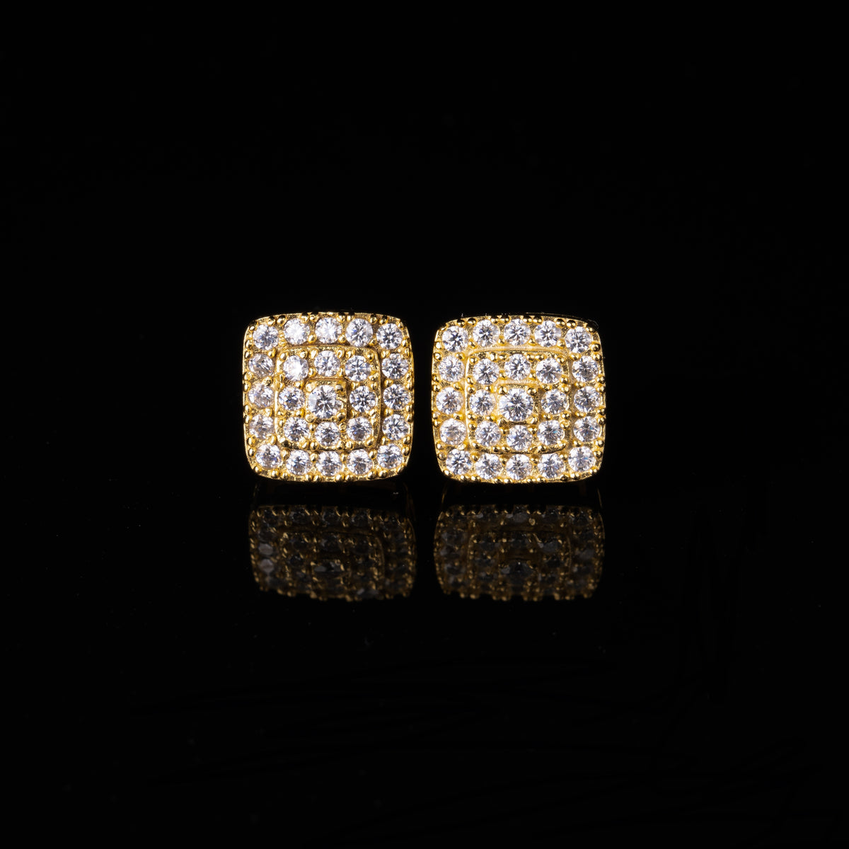 10.5MM Square Moissanite Earrings – alternate product view 3